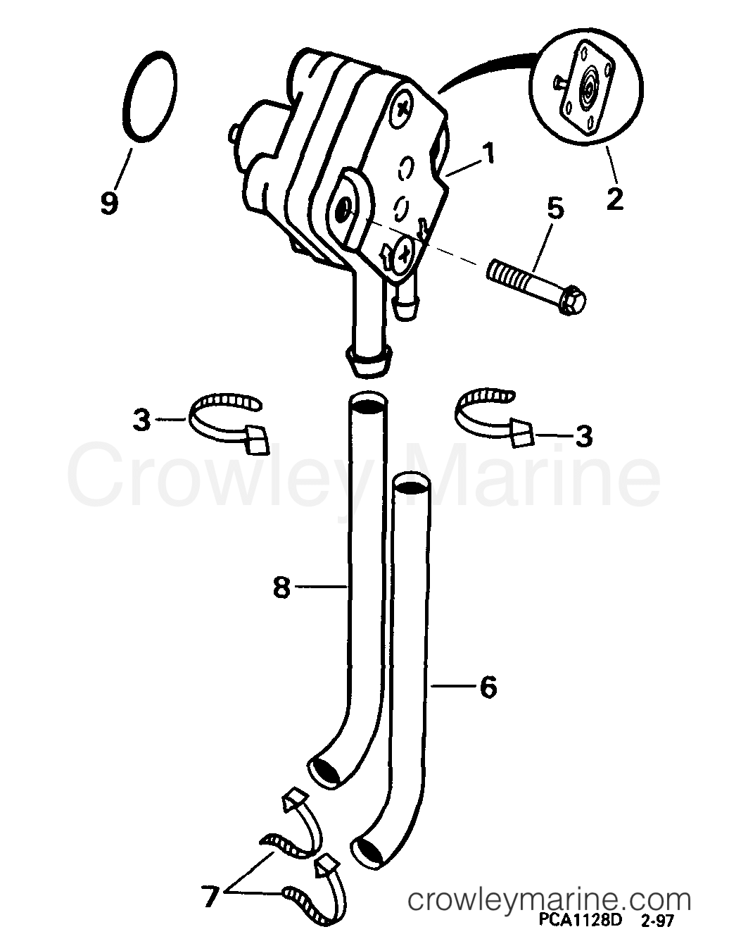 1998 Outboard 8 - J8FRECA - FUEL PUMP