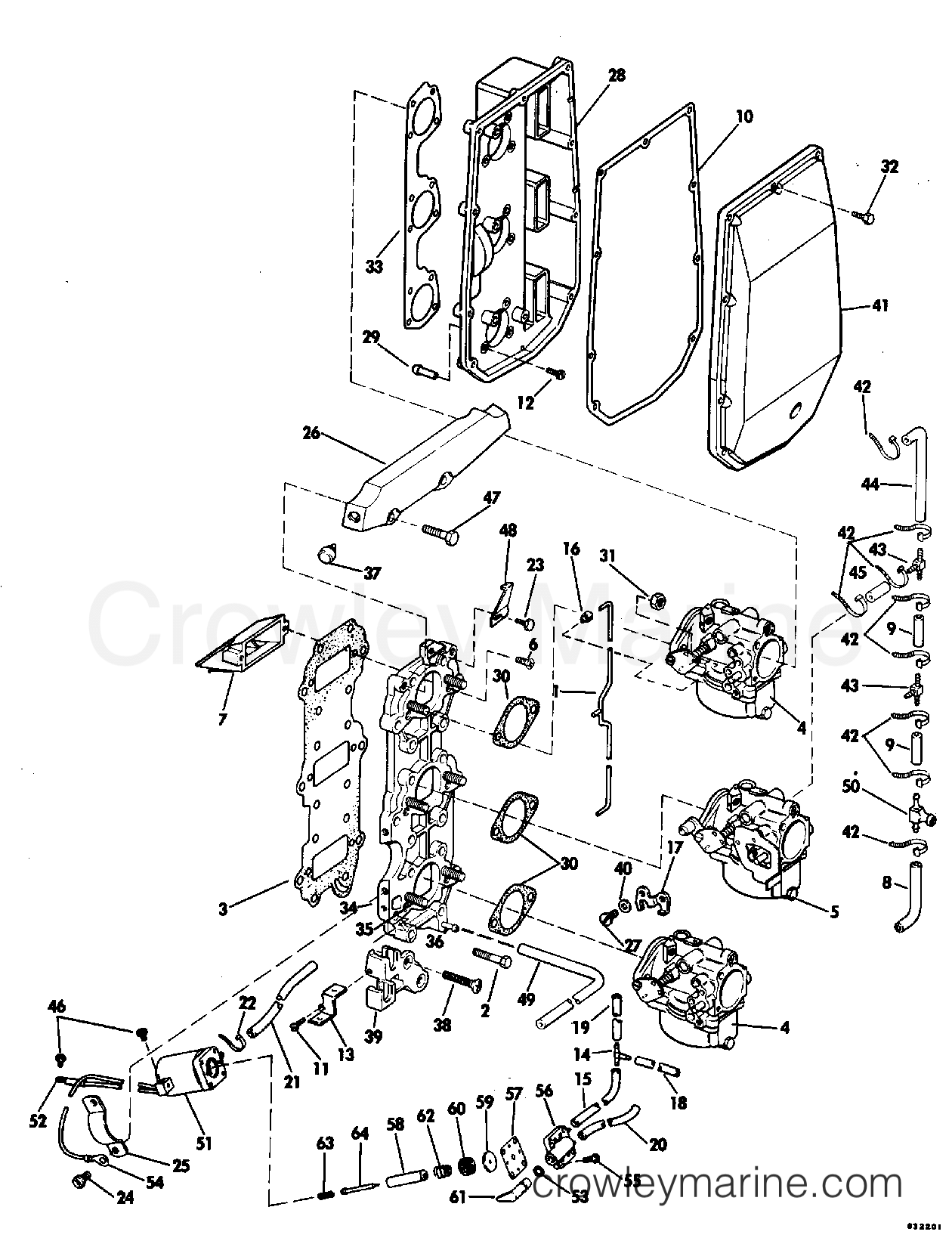 1983 Outboard 75 - J75ECTE - INTAKE MANIFOLD