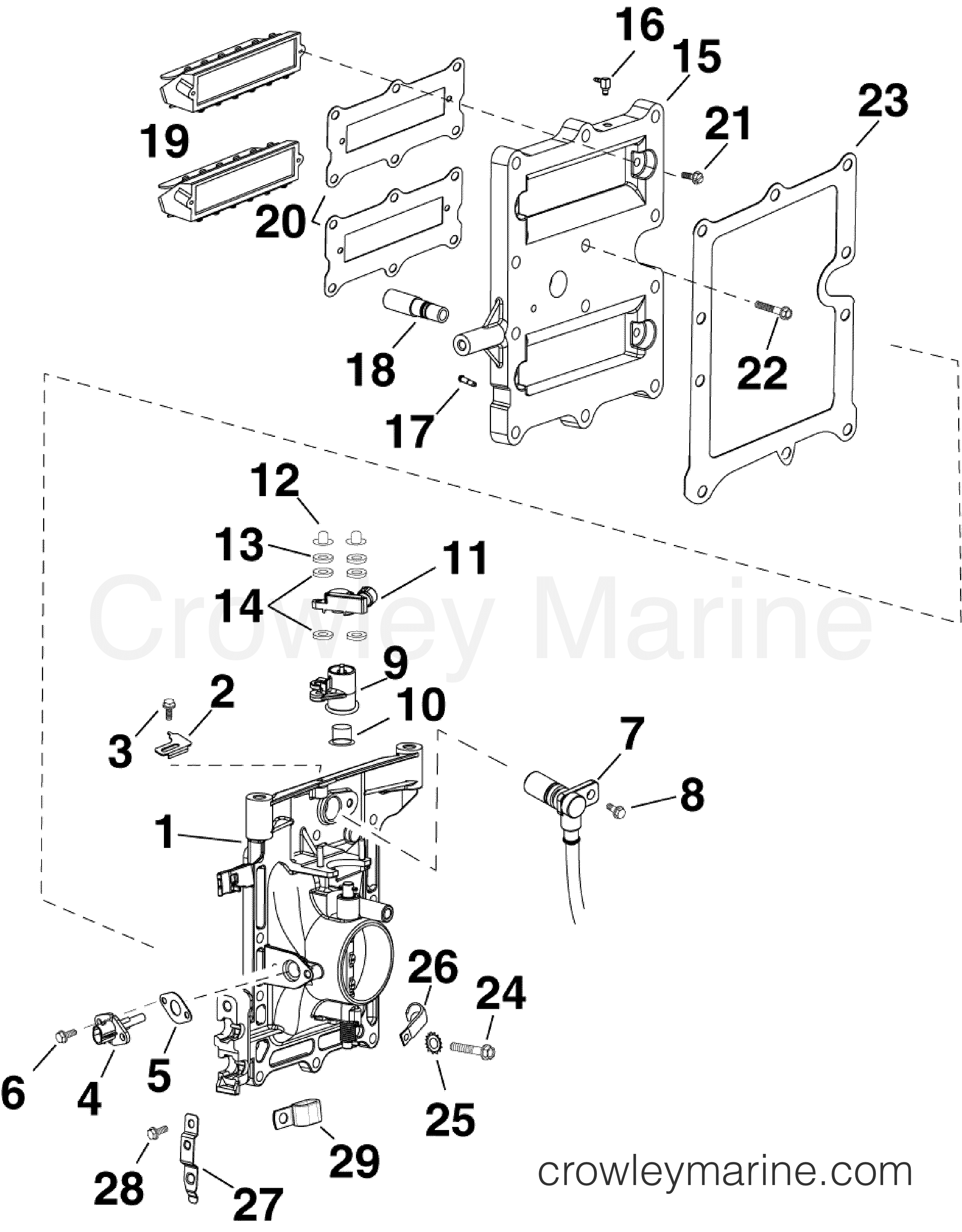 2010 Evinrude Outboards 40 - E40DPLISF INTAKE MANIFOLD ASSEMBLY section
