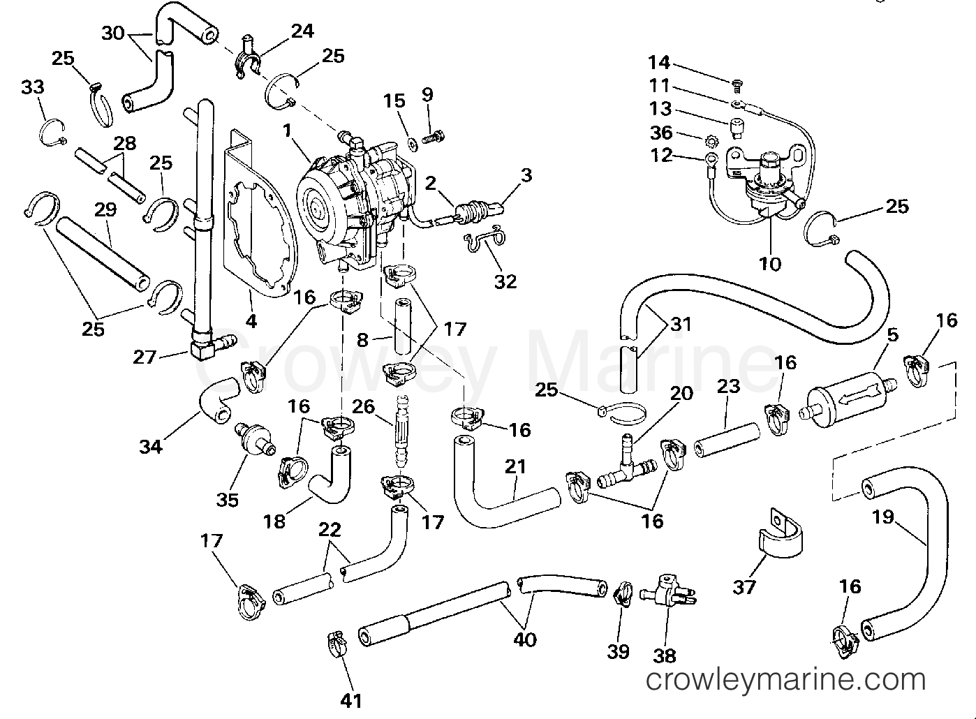1990 Outboard 150 - J150CXESB - VRO2 PUMP