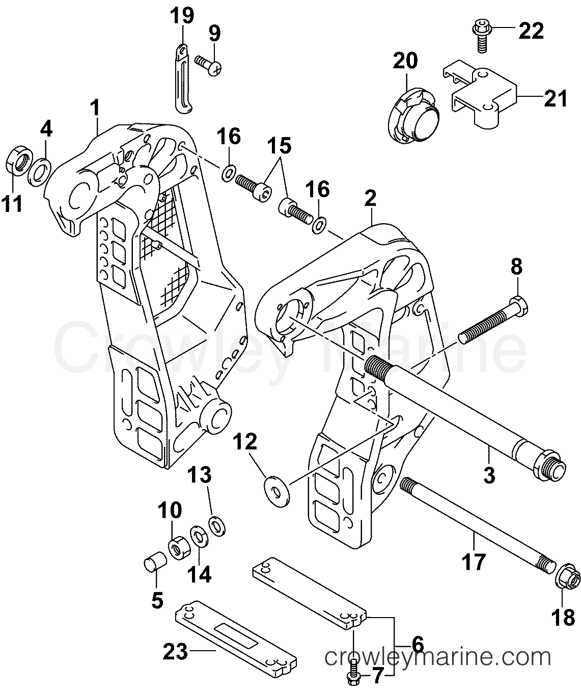 2004 Outboard 140 - J140PL4SRC - STERN BRACKET