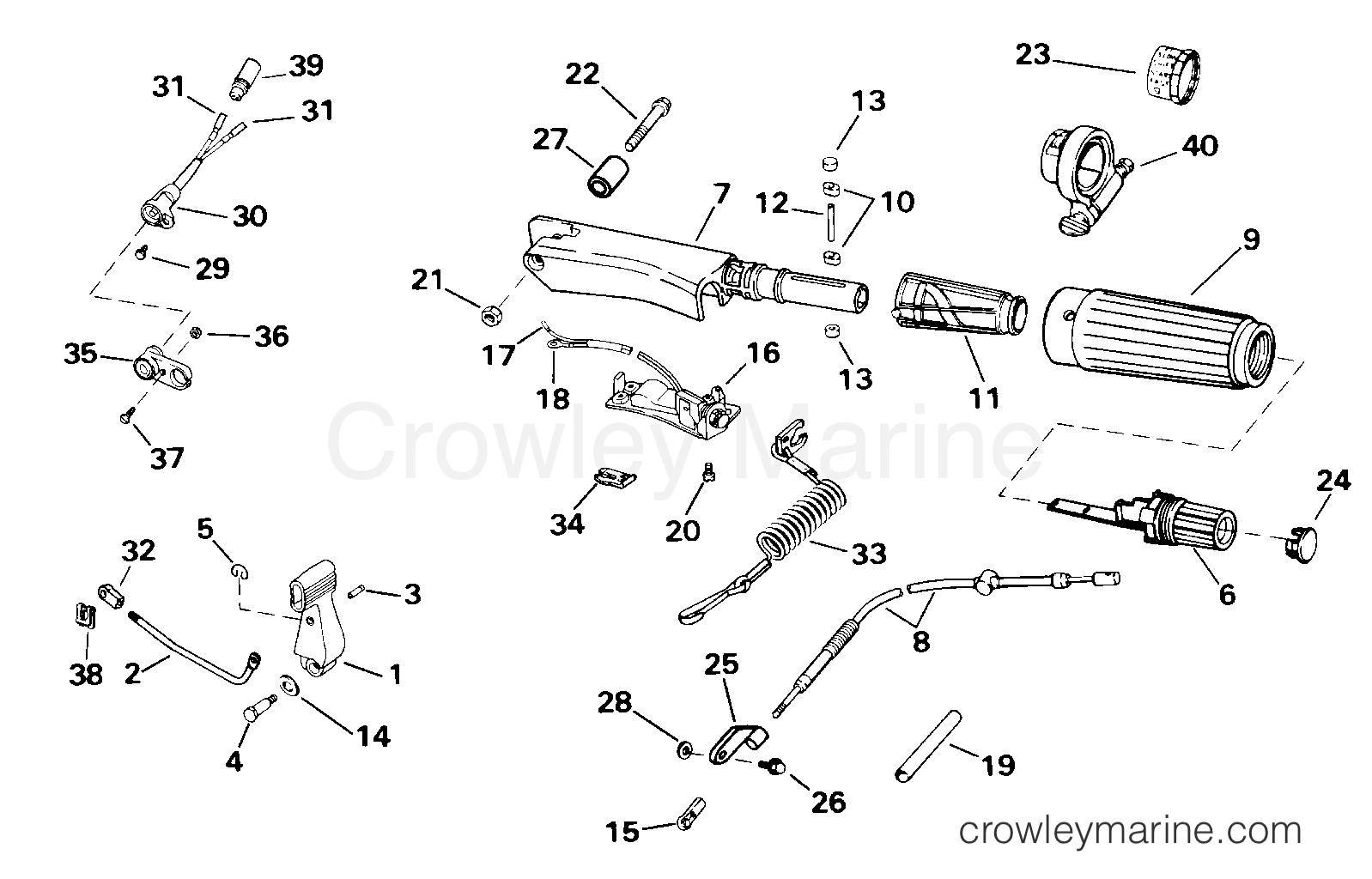 2000 Outboard 15 - E15RL4SSE - STEERING & SHIFT HANDLE