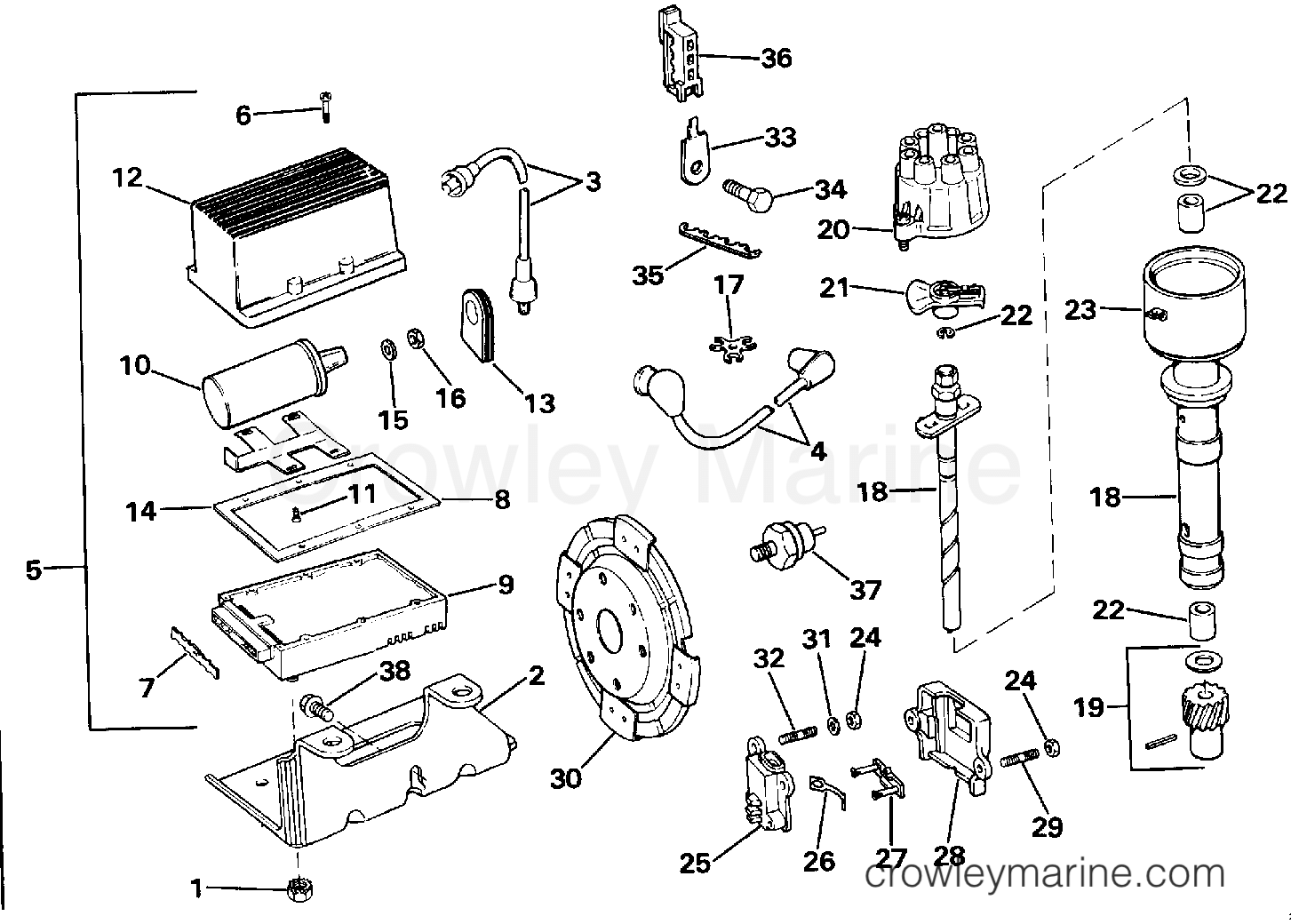 1992 Stern Drive 7.4 - 744DPPAMH - IGNITION