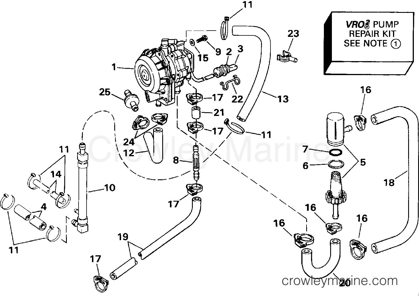 1991 Outboard 100 - E100WTLEIB - VRO2 PUMP