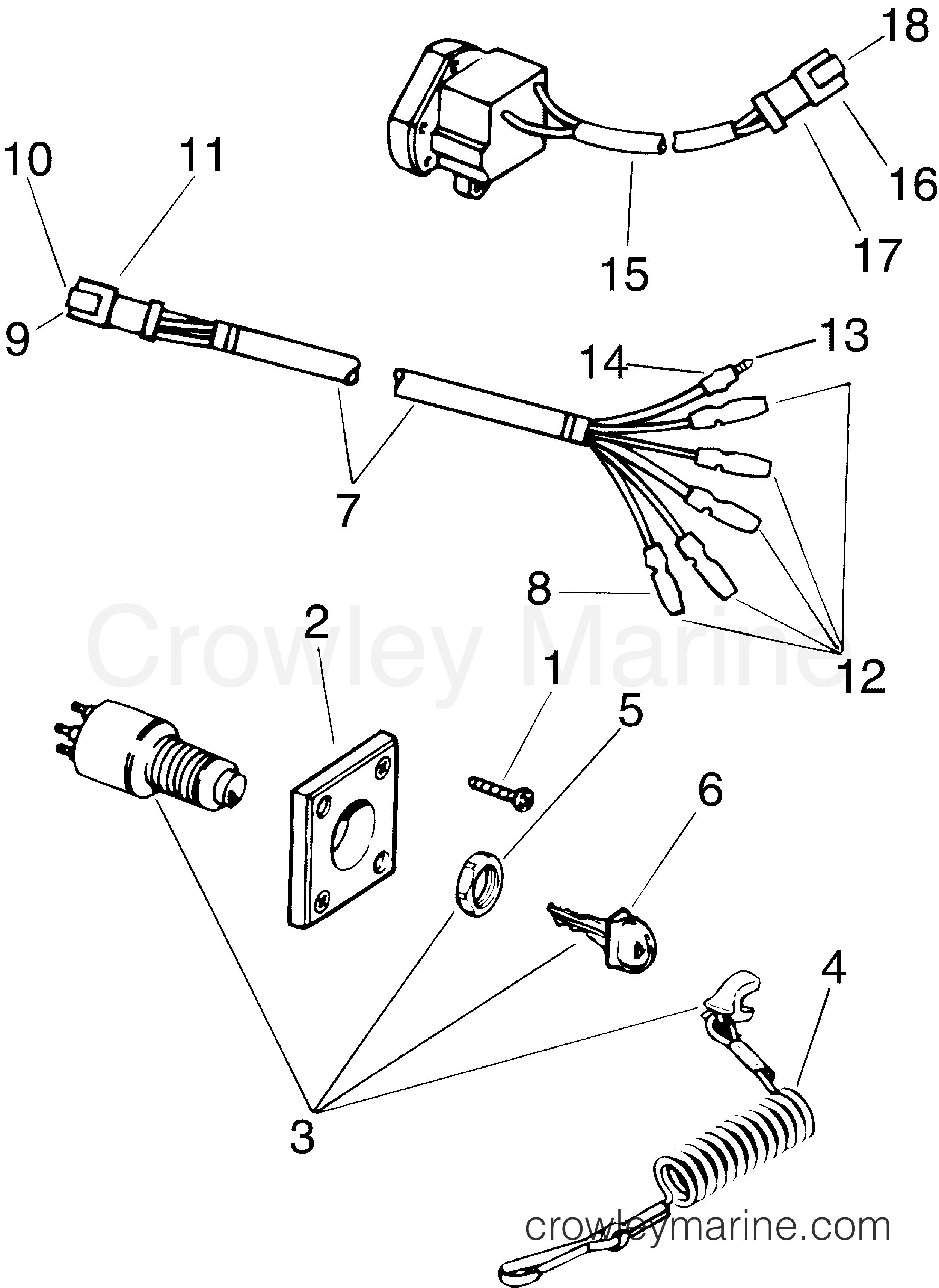 2005-2010 Rigging Accessories - Instruments - IGNITION SWITCH KIT, SINGLE BEZEL - SYSTEMCHECK