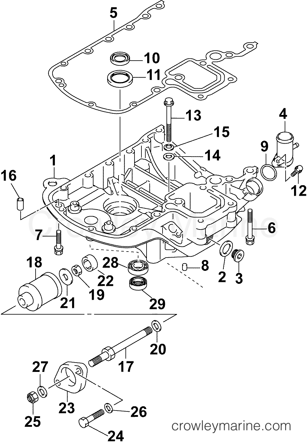 2005 Outboard 140 - J140PL4SOR, - EXHAUST ADAPTER