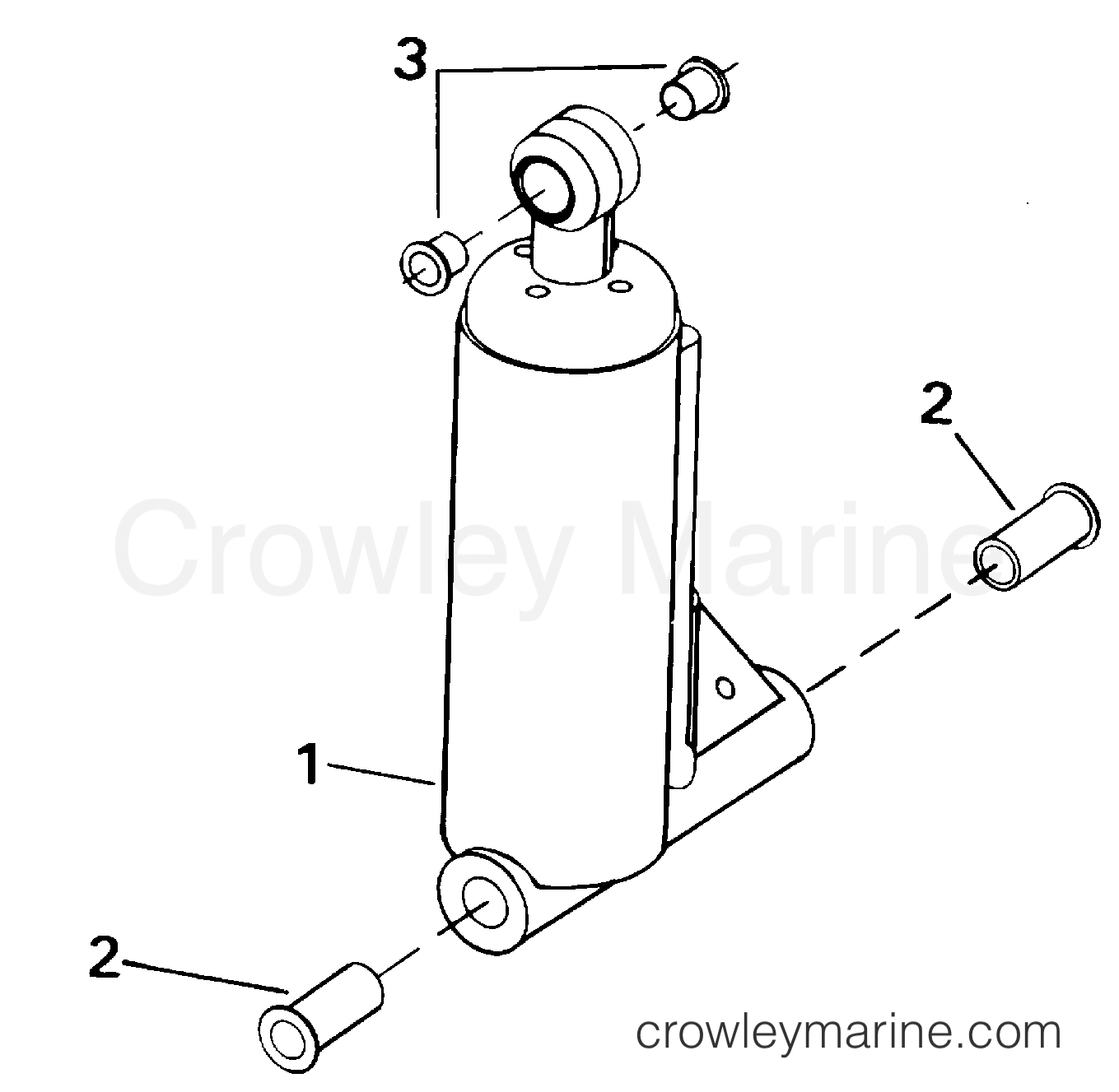 1993 Evinrude Outboards 40 - VE40EETB TILT ASSIST CYLINDER section