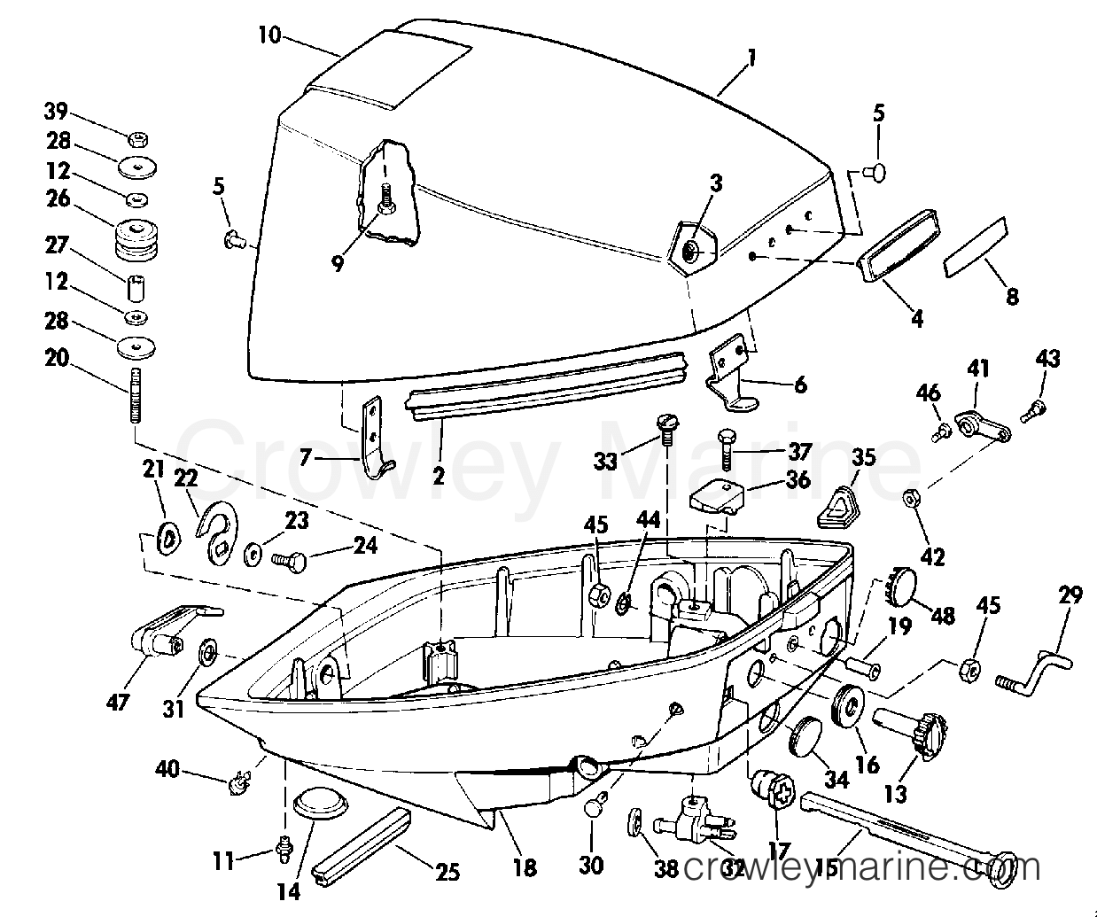 1986 Evinrude Outboards 9.9 - E10ECDB ENGINE COVER - EVINRUDE section
