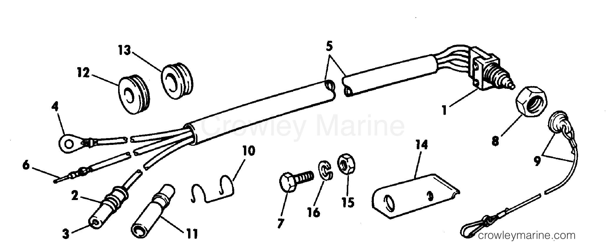 1983 Rigging Accessories - Electrical System - EMERGENCY IGNITION CUT-OFF SWITCH-ENGINE MOUNTED