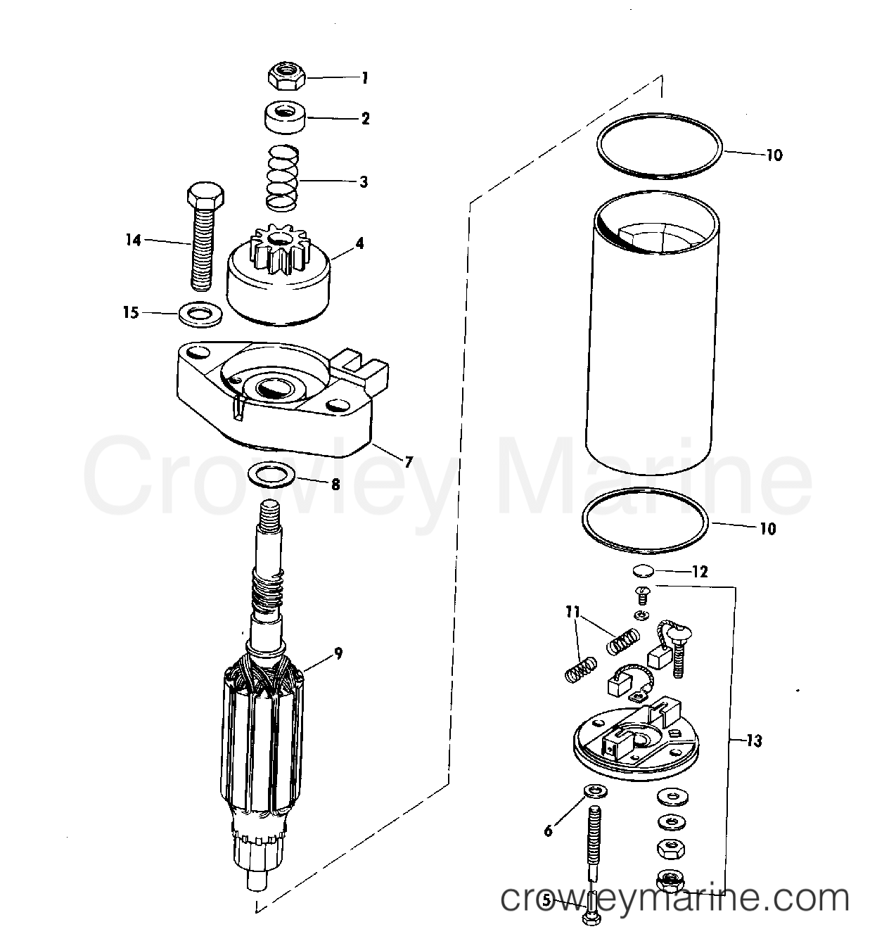 1979 Outboard 15 - 15E79E - STARTER MOTOR