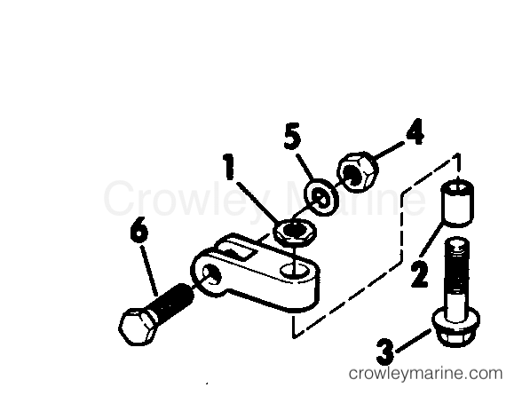 1983 Outboard 75 - J75ECTE - STEERING BOLT AND CLEVIS ASSEMBLY KIT