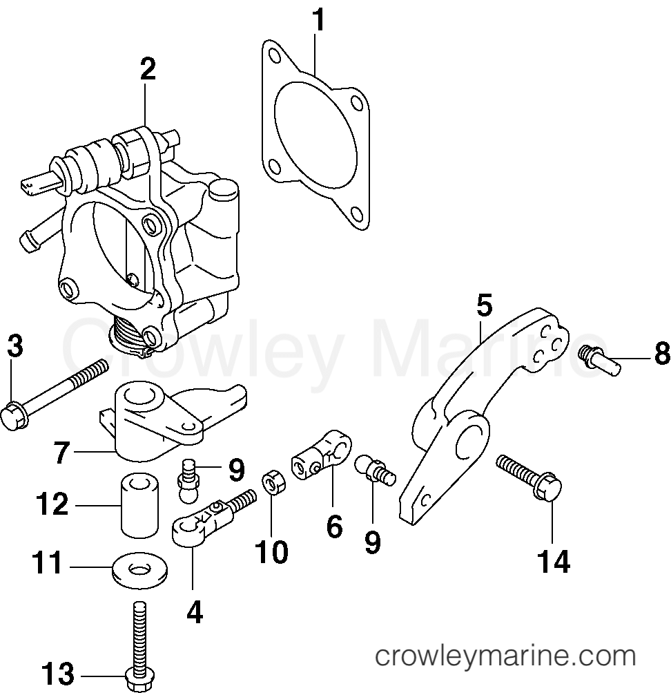 2005 Outboard 40 - J40PL4SOB - THROTTLE BODY