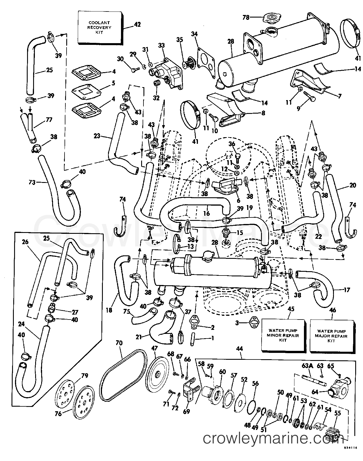 1983 Stern Drive 3.8 - 384FTMRCTR - CLOSED COOLING GROUP