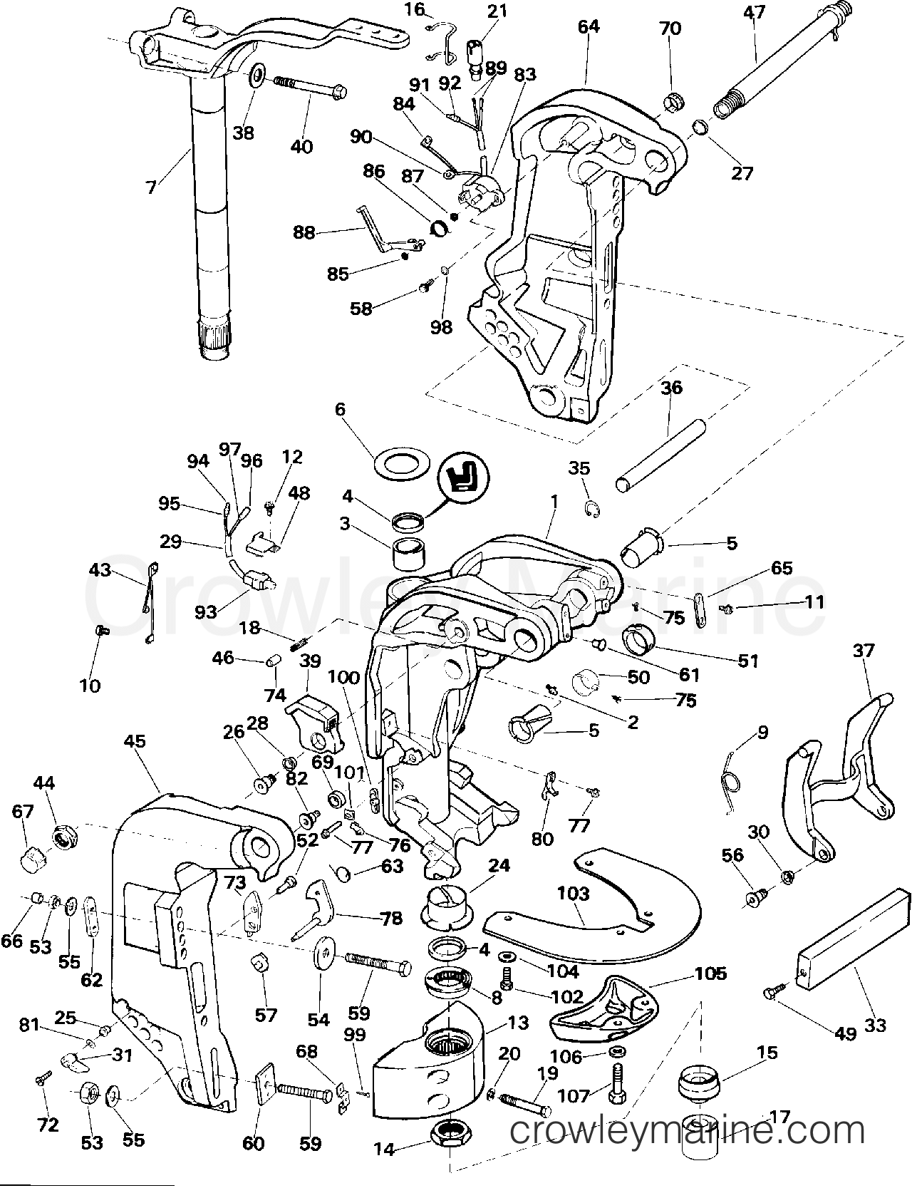 1991 Outboard 140 - VE140TLEID - MIDSECTION