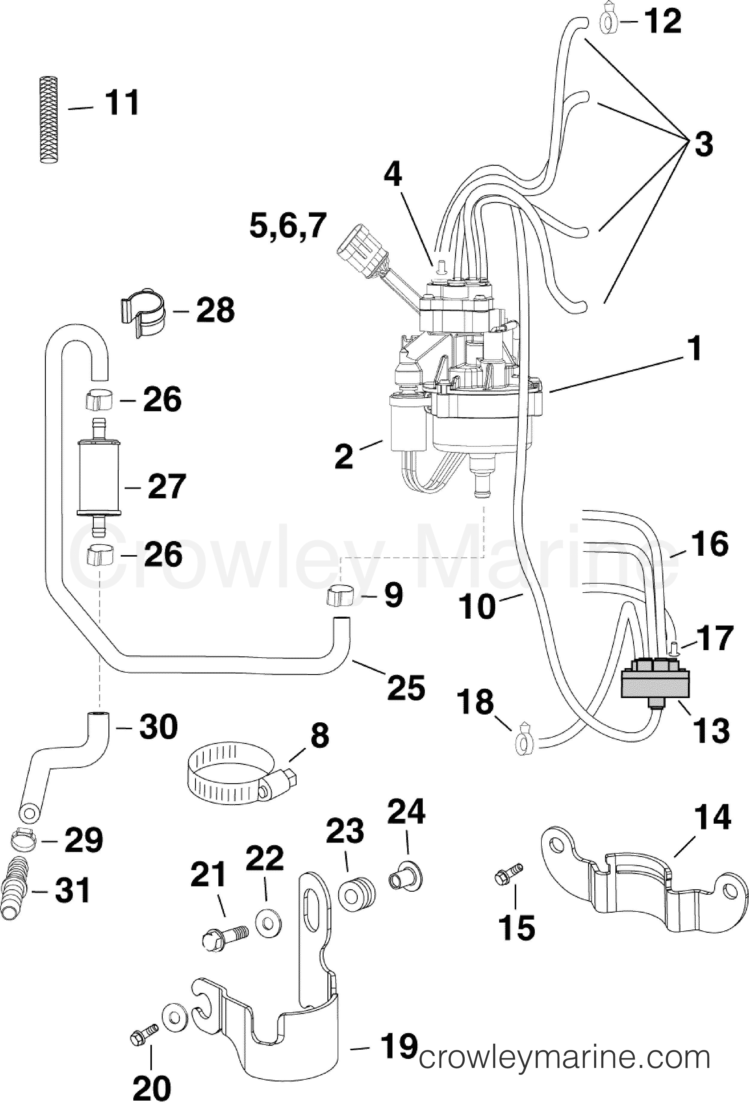 2012 Evinrude Outboards 130 - E130DPLINA OIL PUMP section