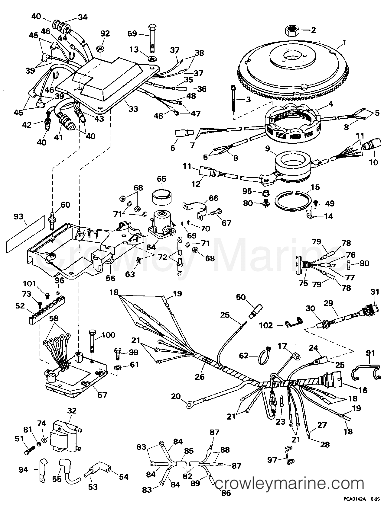 1995 Outboard 125 - J125WTPLE - IGNITION SYSTEM