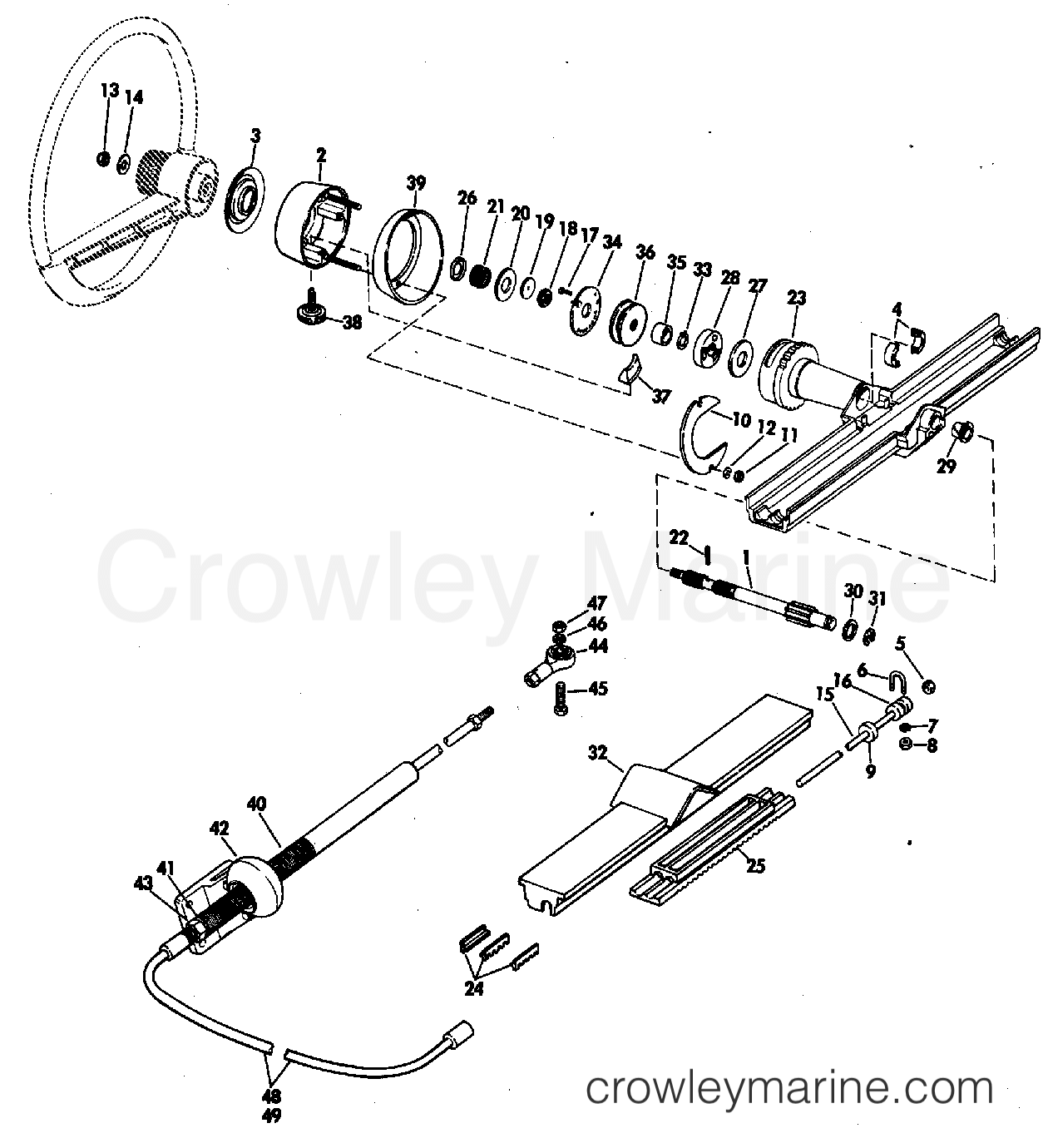 1974 Rigging Accessories - Steering - STEERING KIT-MECHANICAL