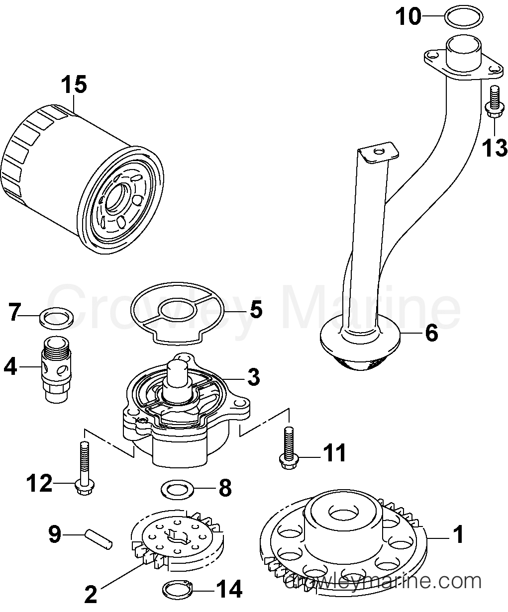 2004 Outboard 115 - BJ115X4SRC - OIL PUMP