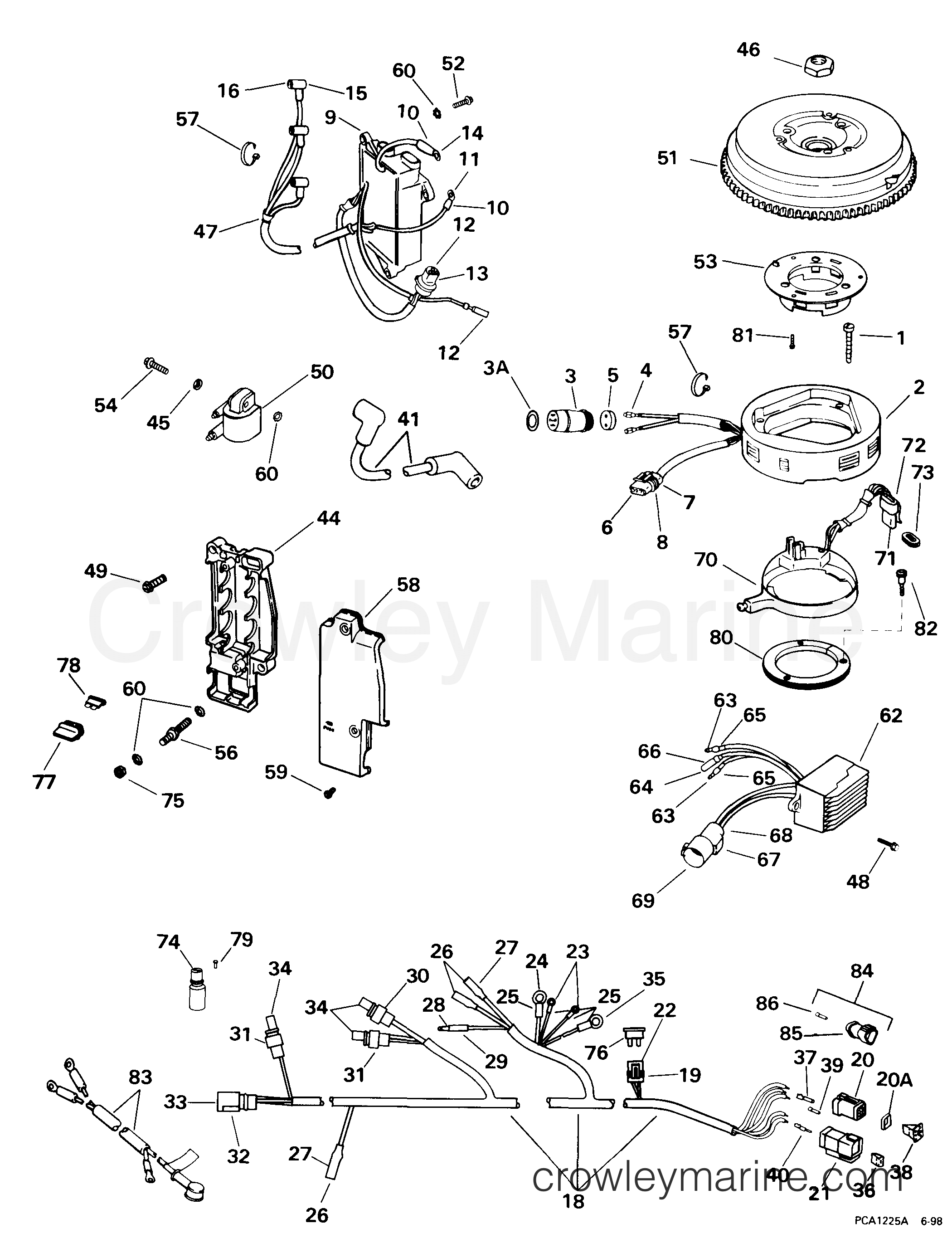 1999 Outboard 35 - BJ35E3EEM - IGNITION SYSTEM -- E, EL