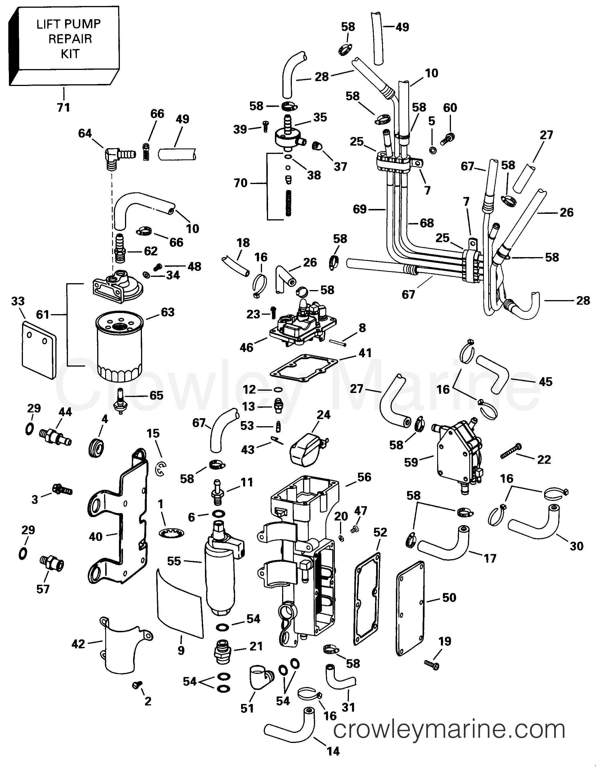 1997 Outboard 150 - J150IXEUC - FUEL COMPONENTS