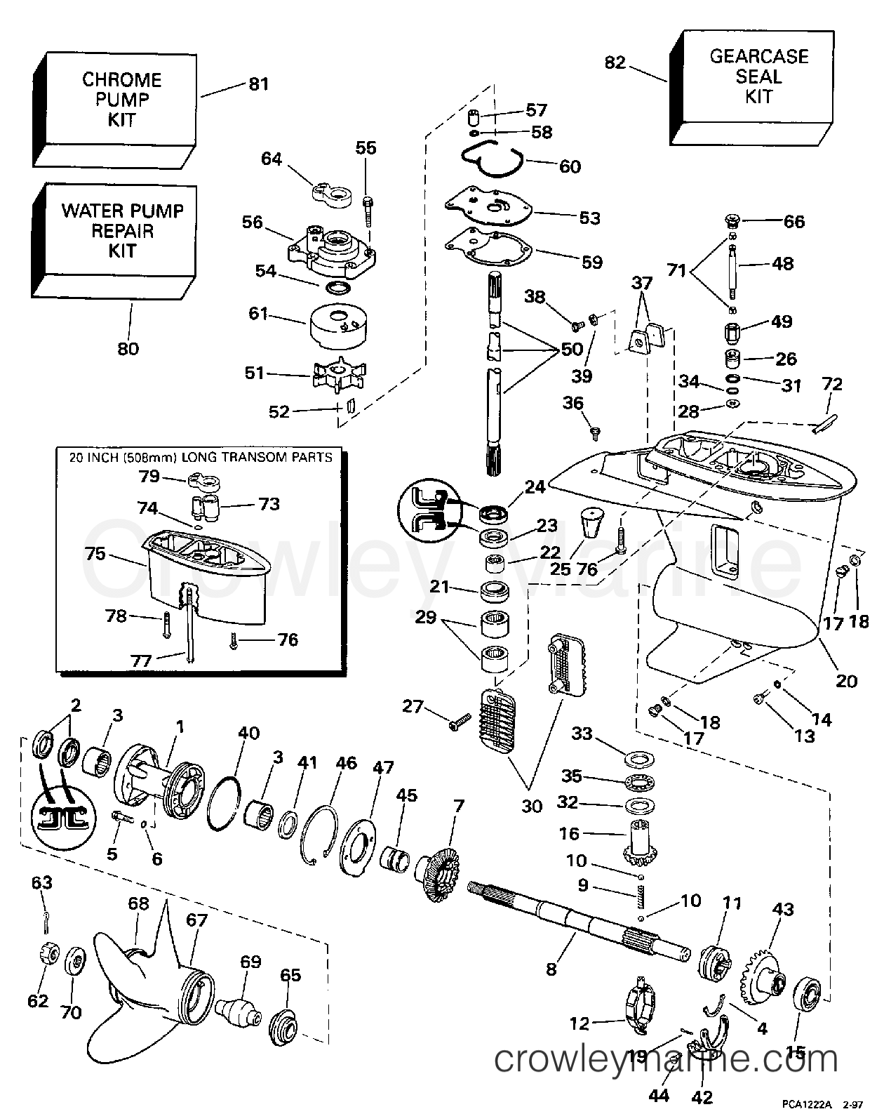 1998 Outboard 35 - BJ35KECA - GEARCASE