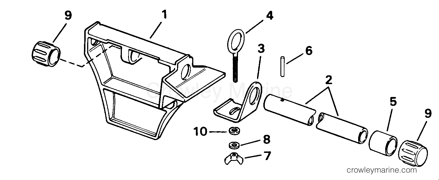 1998 Rigging Accessories - Miscellaneous - CANOE MOTOR BRACKET KIT