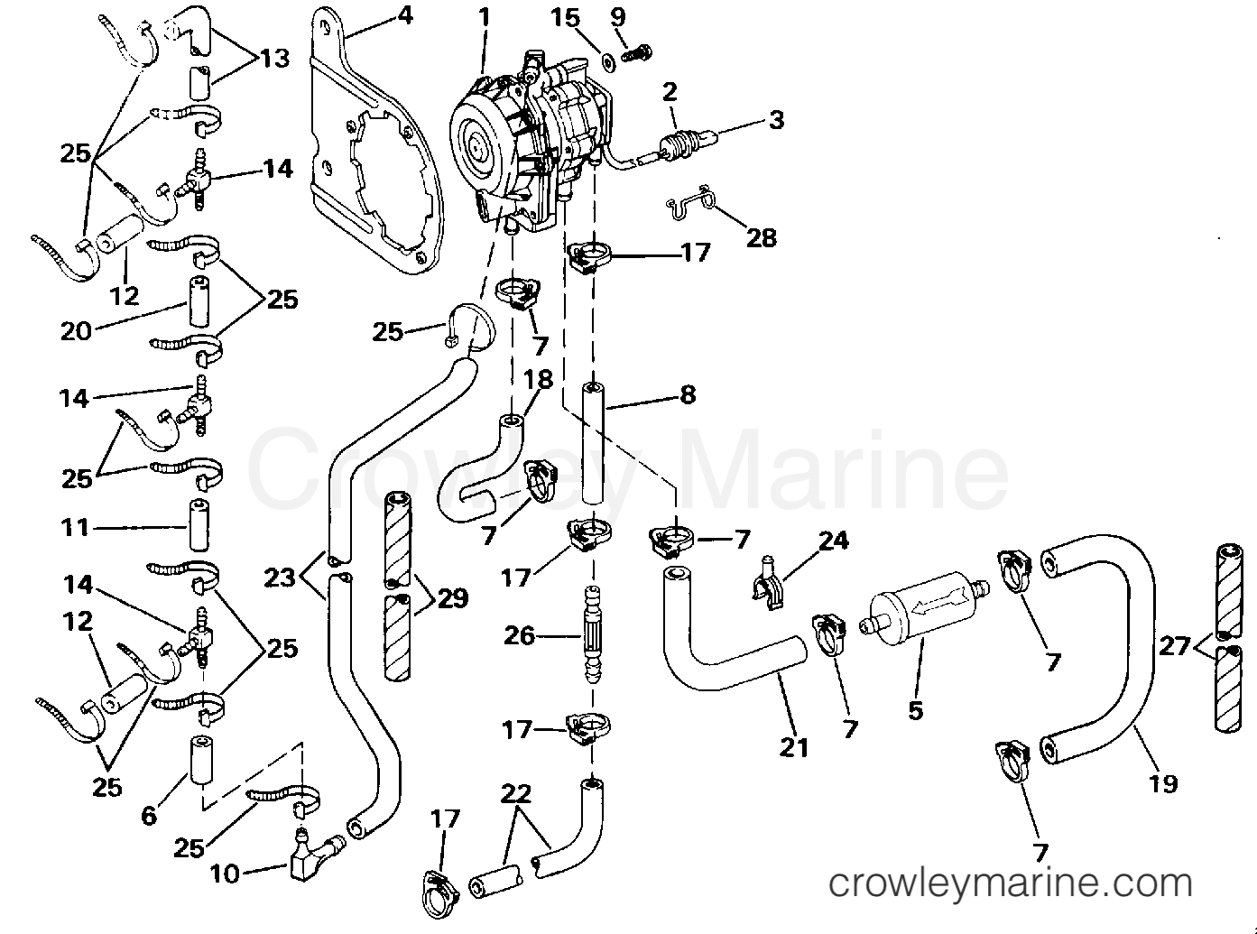 1990 Outboard 60 - J60ELESM - VRO2 PUMP