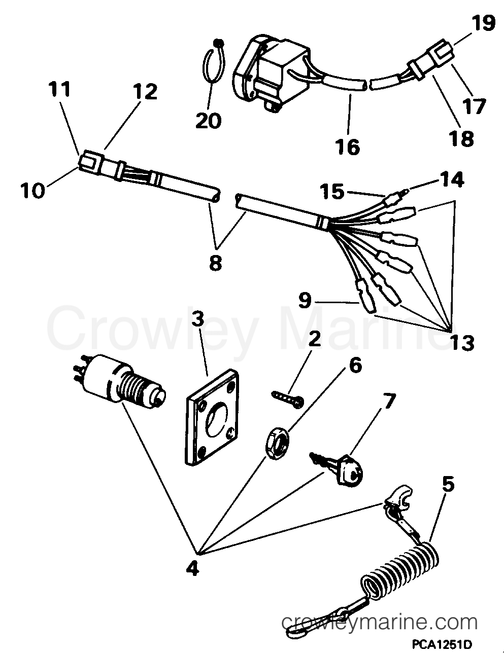 1998 Rigging Accessories - Electrical System - IGNITION SWITCH & REMOTE STOP SWITCH