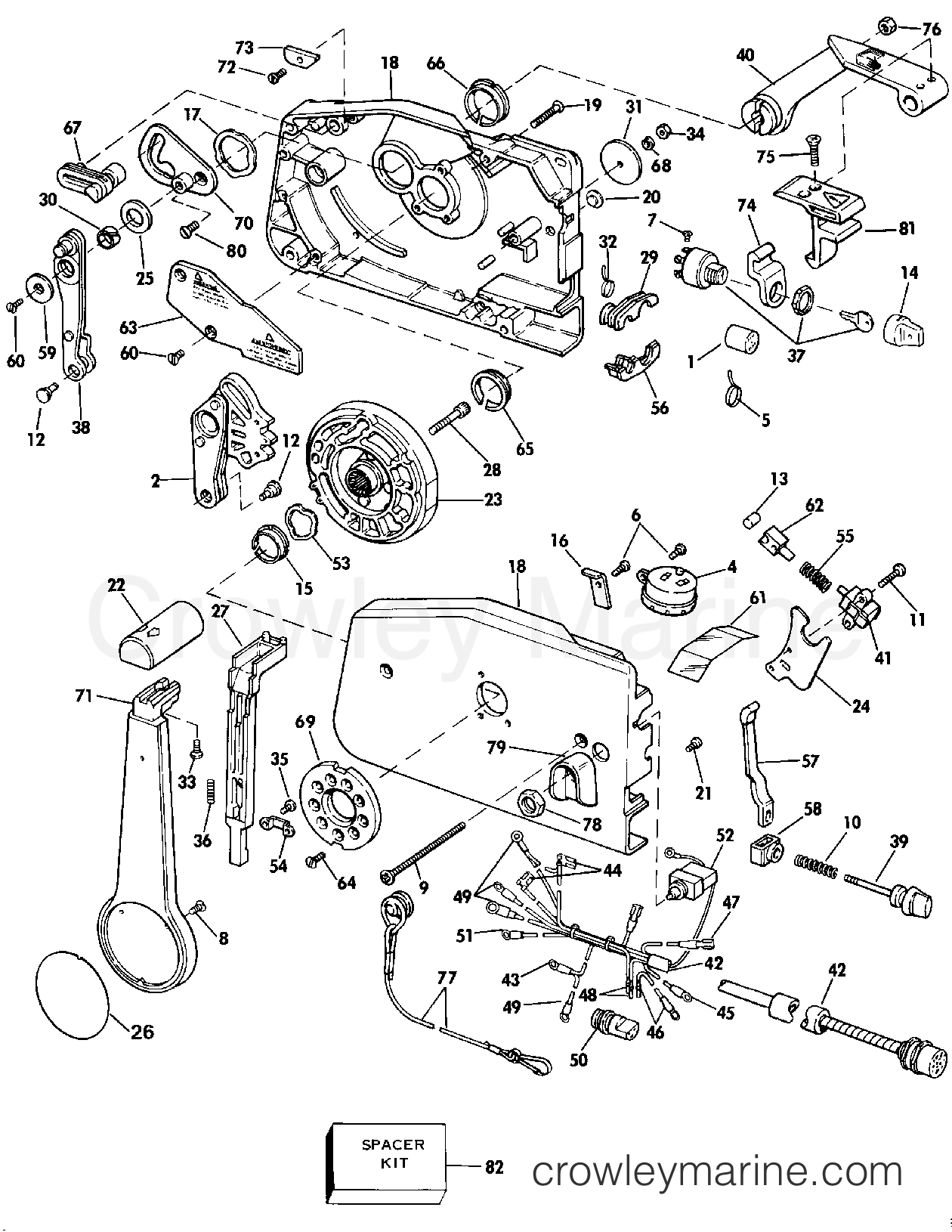 1986 Outboard 65 - J65WMLCDR - REMOTE CONTROL