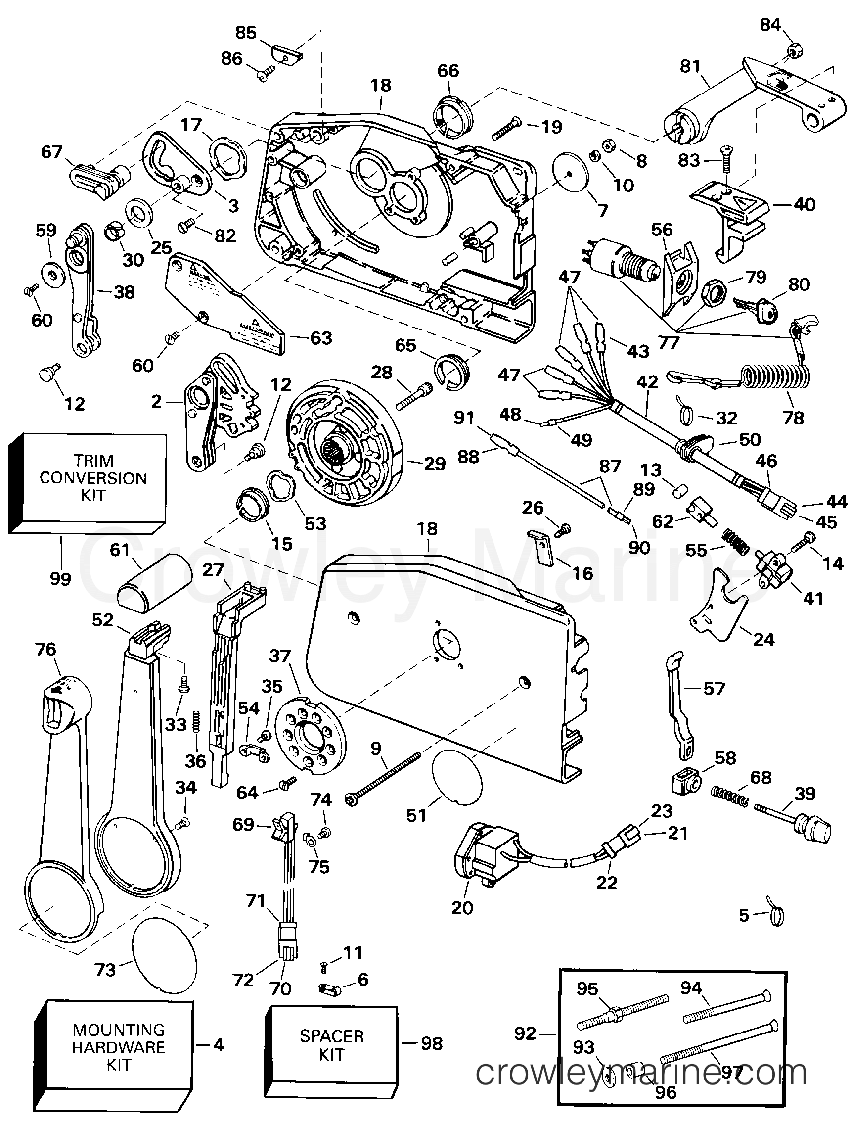 2000 Rigging Accessories - Remote Controls - REMOTE CONTROL - SIDE MOUNT - KEY SWITCH (SYSTEM CHECK)