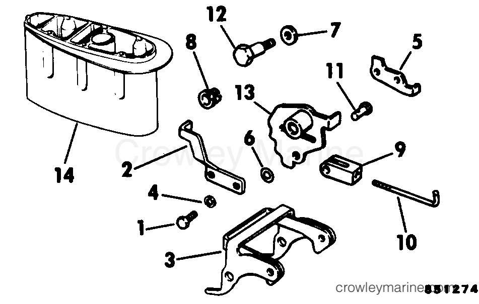 1987 Rigging Accessories - Miscellaneous - REVERSE THRUST KIT 9.9, 15 LONG MODELS ONLY