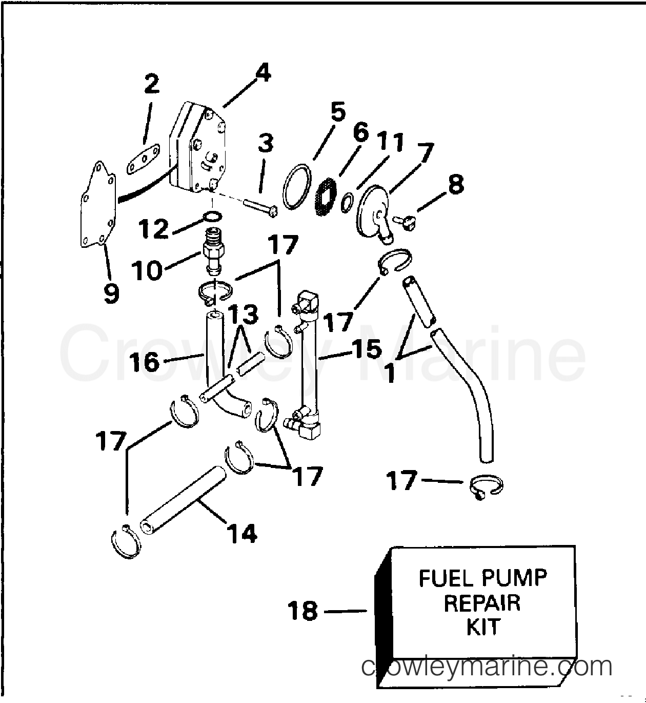 1994 Evinrude Outboards 112 - XE112TSLERS FUEL PUMP section