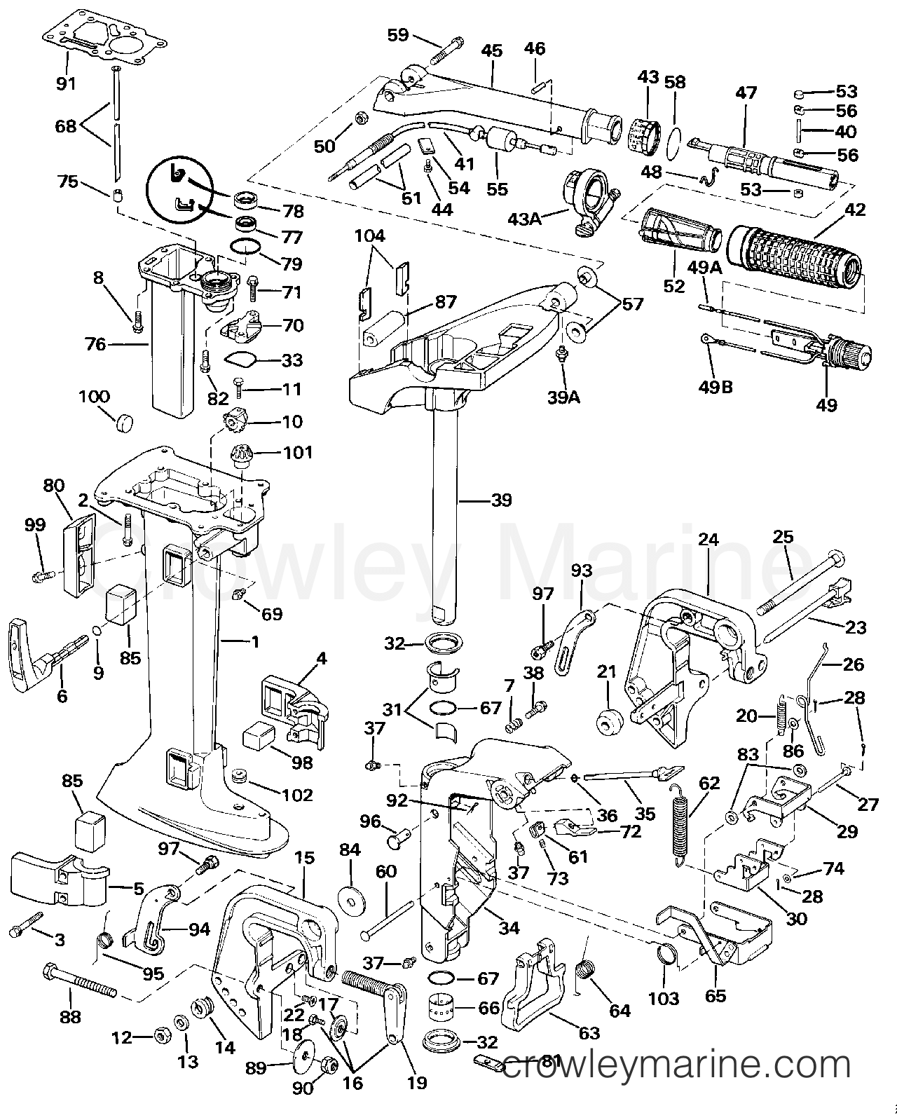 1986 Outboard 8 - J8SRLCDE - MIDSECTION