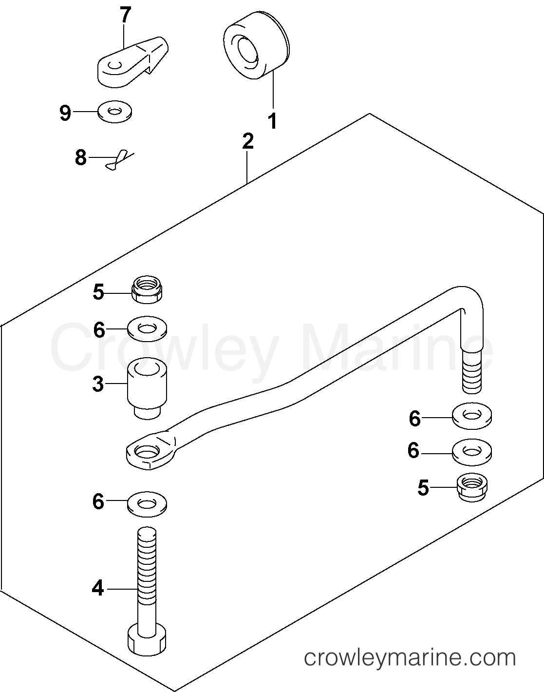2003 Outboard 140 - J140PL4STS - STEERING LINK