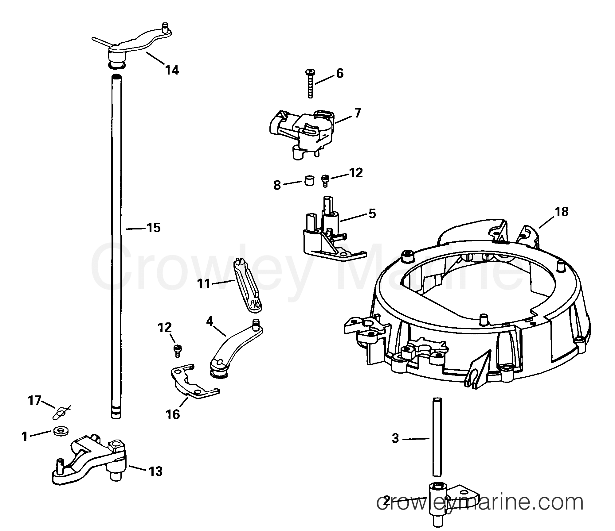 1999 Outboard 150 - E150FCXEEA - THROTTLE LINKAGE