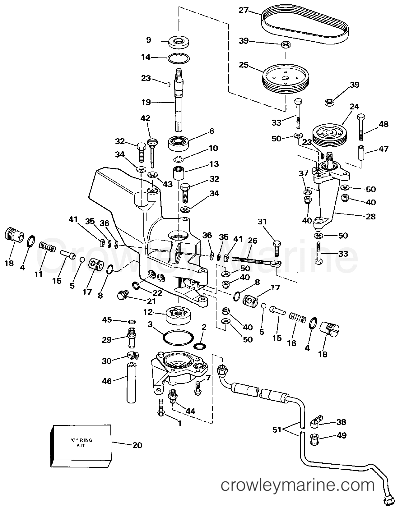 1987 Outboard 300 - J300CLCUR - PUMP ASSEMBLY