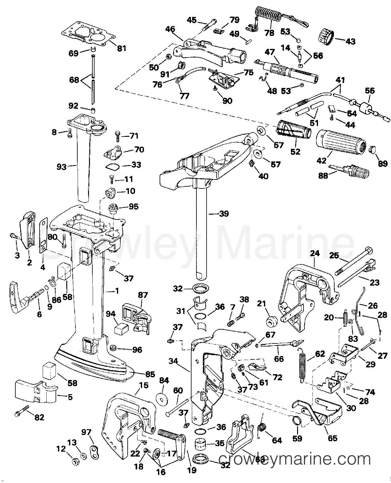 1992 Outboard 4 - J4RDHLENM - MIDSECTION