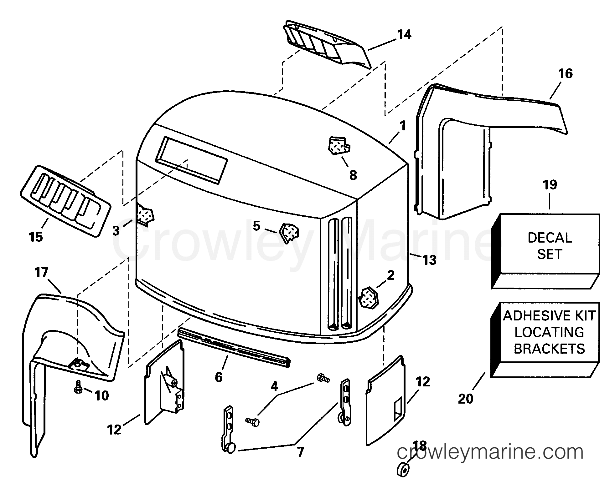 1999 Outboard 175 - J175PXEES - ENGINE COVER