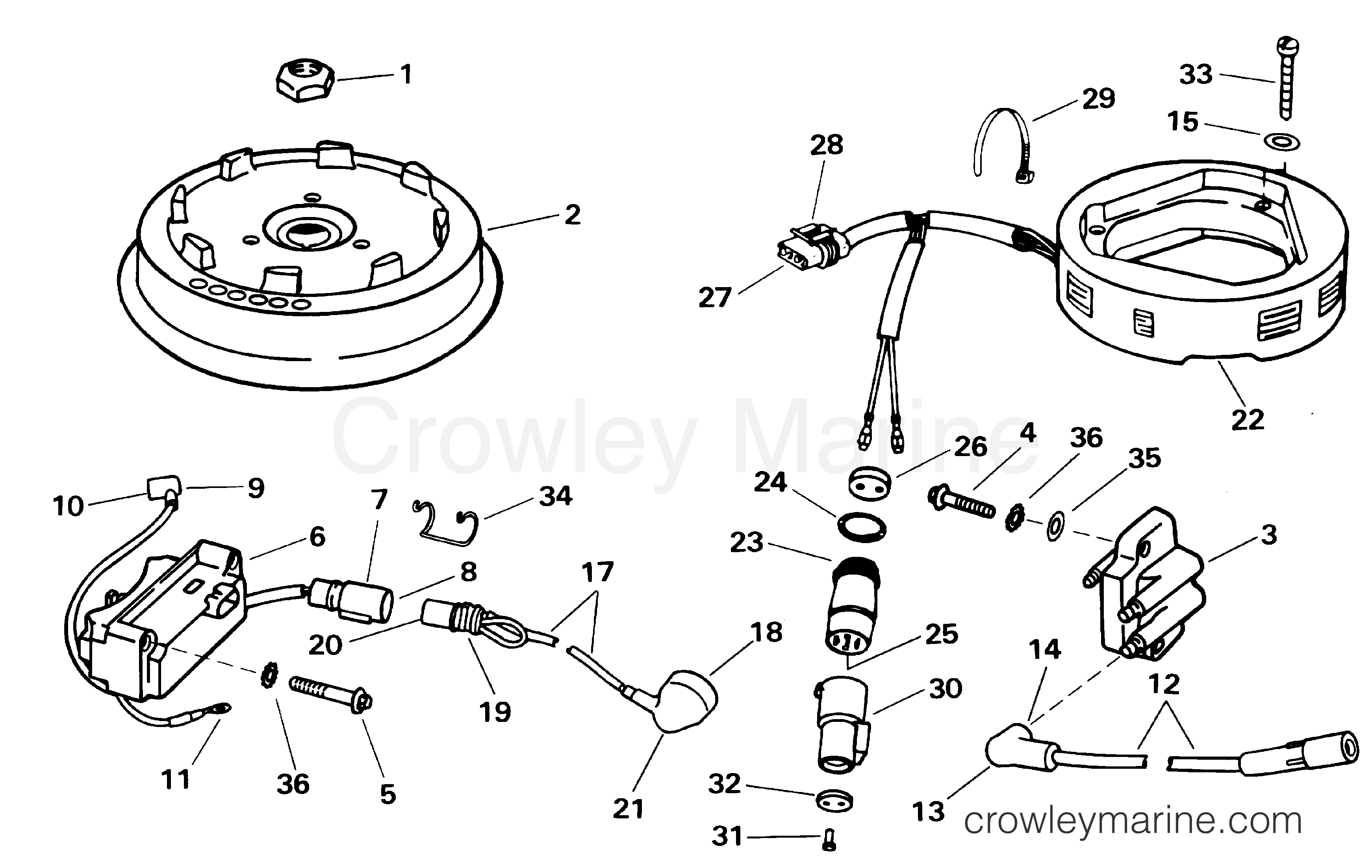 2001 Evinrude Outboards 10 - E10EL4SID IGNITION - ROPE section