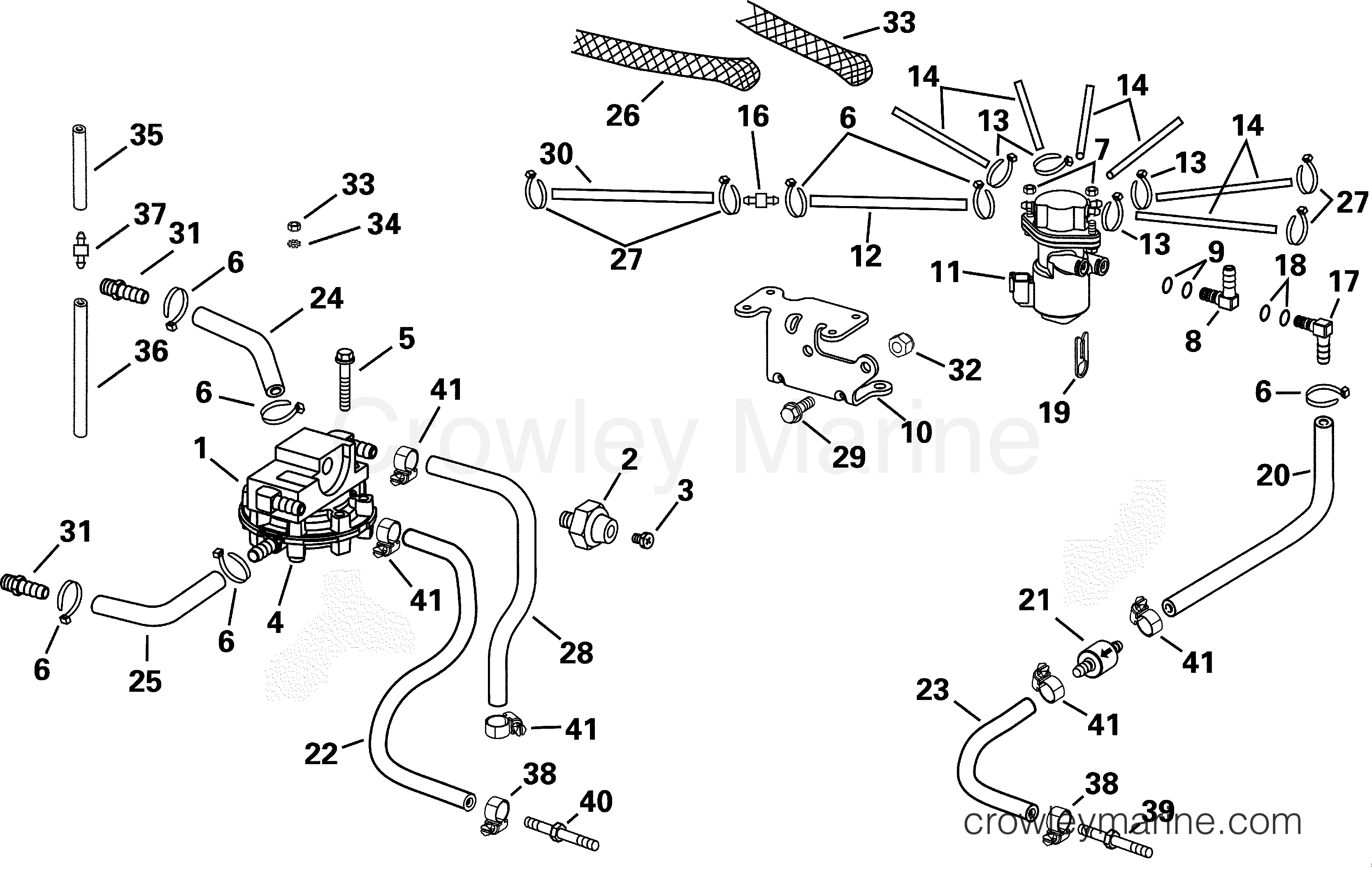 2001 Outboard 75 - E75FVLSIF - OIL COMPONENTS