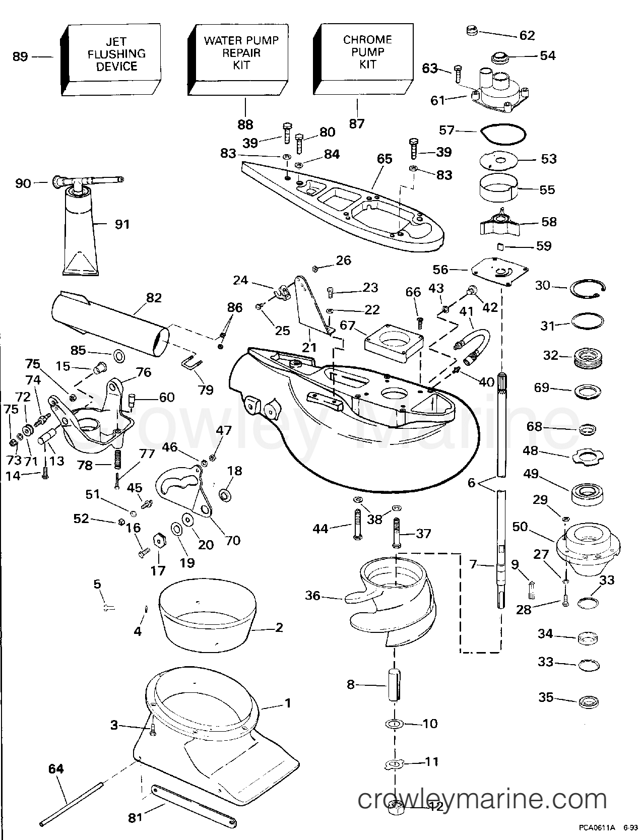 1994 Outboard 40 - E40TLERE - JET DRIVE UNIT