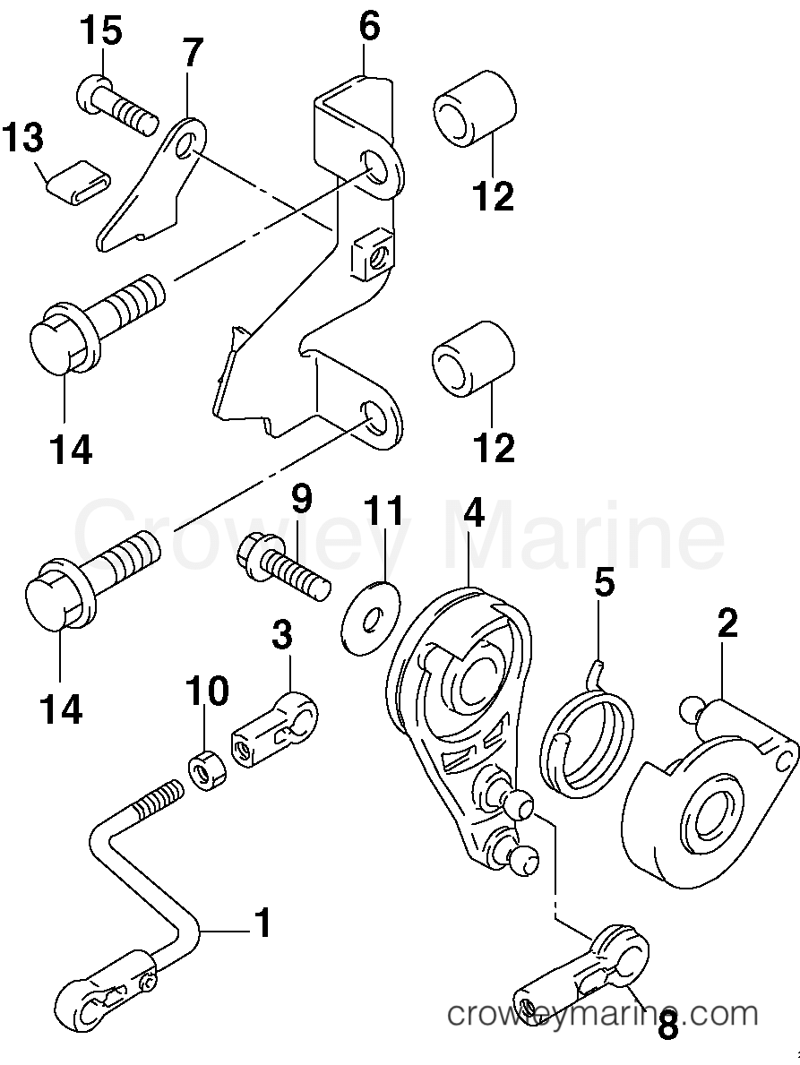 2002 Outboard 9.9 - J10TE4SNF - THROTTLE LINKAGE