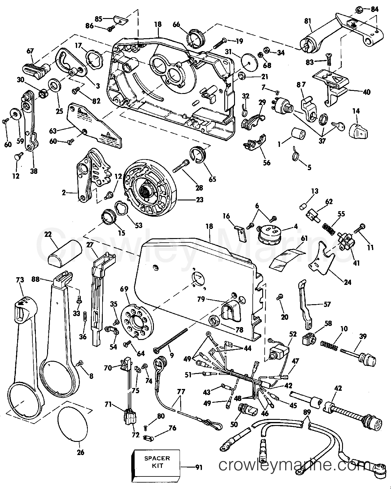 1988 Outboard 100 - D100WTXM - REMOTE CONTROL