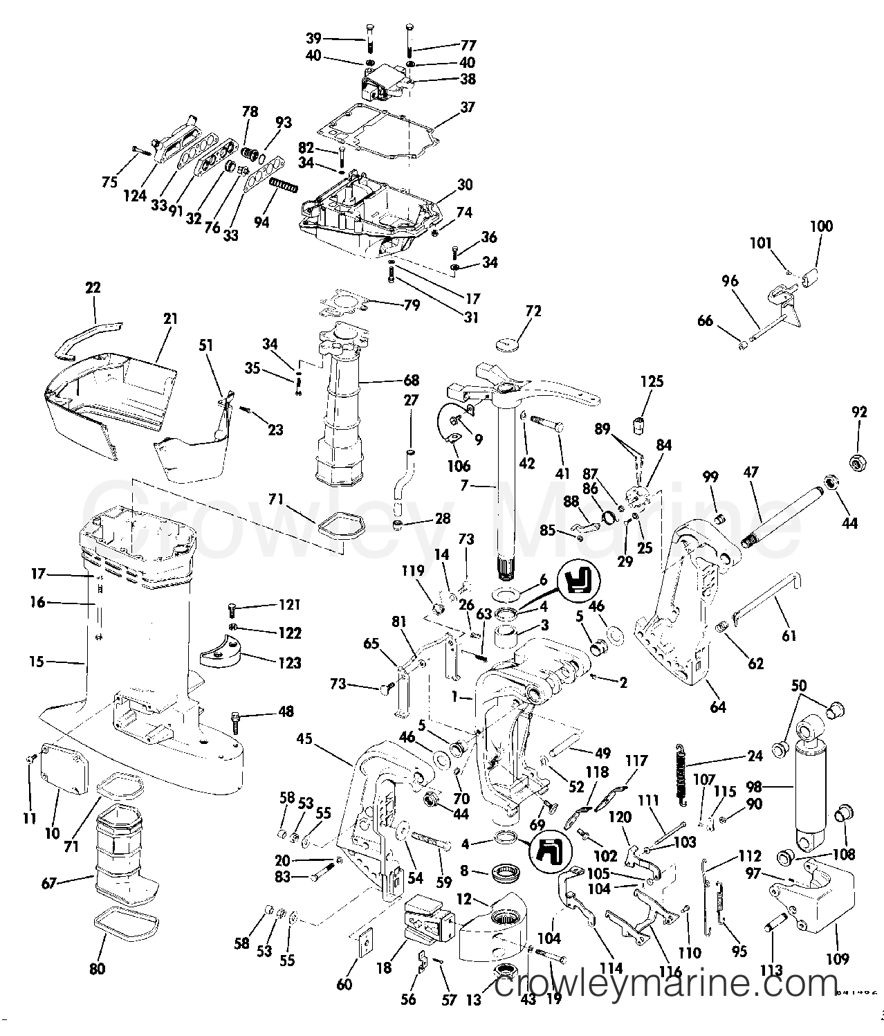 1984 Outboard 90 - J90MLCRD - MIDSECTION