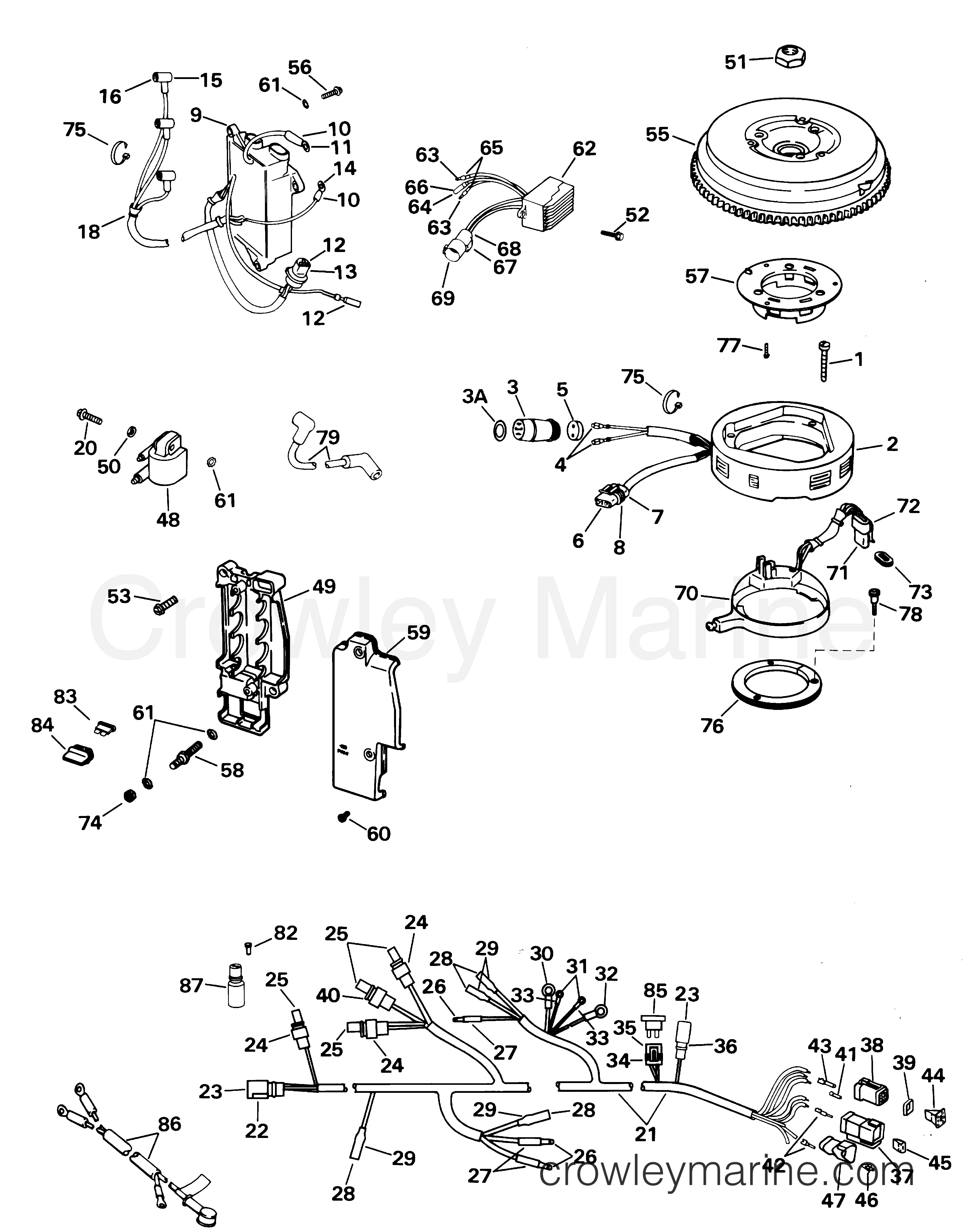 2001 Outboard 35 - BJ35PL3SIE - IGNITION SYSTEM - PL - VL