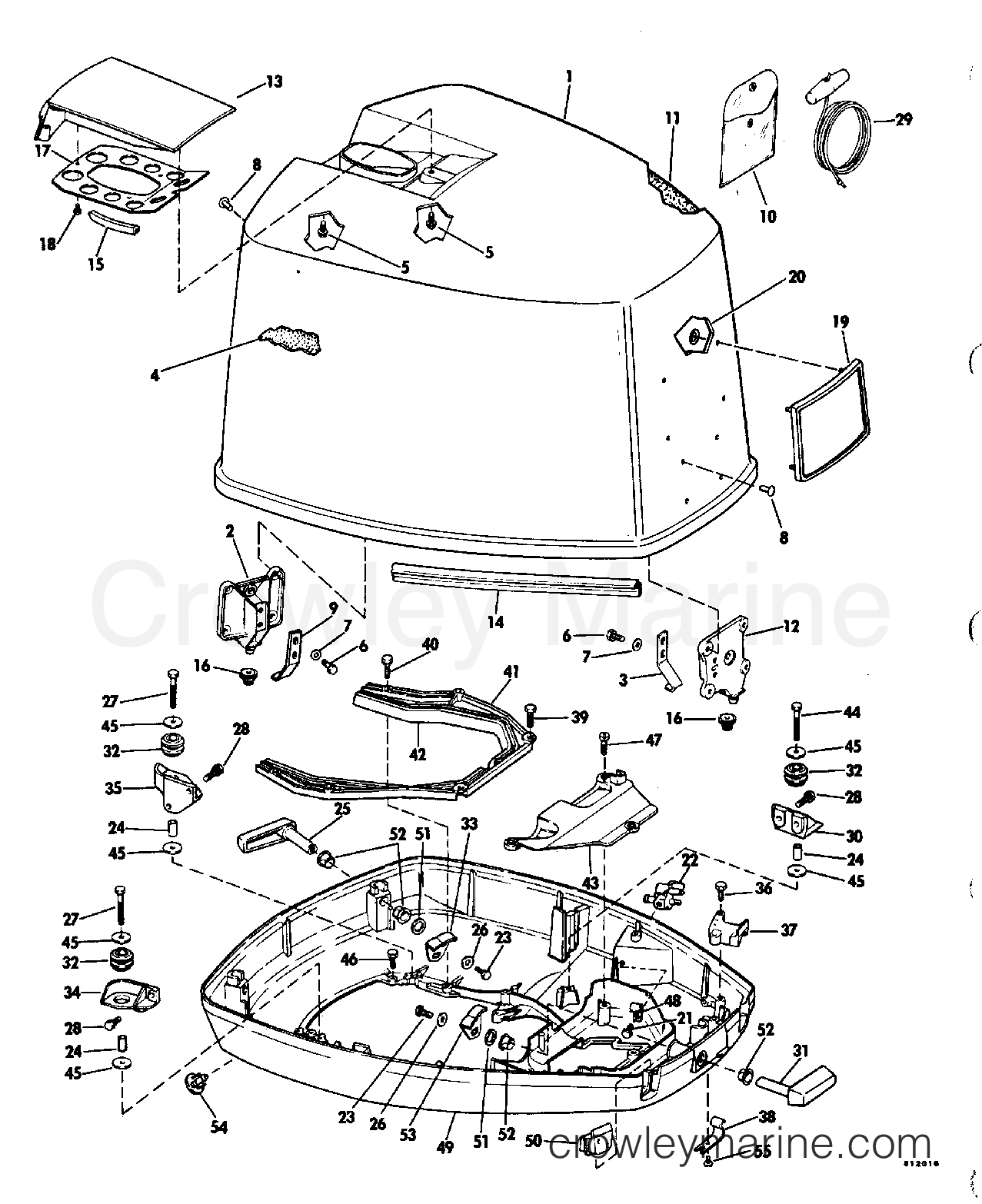 1982 Outboard 175 - J175TXCNB - MOTOR COVER-JOHNSON