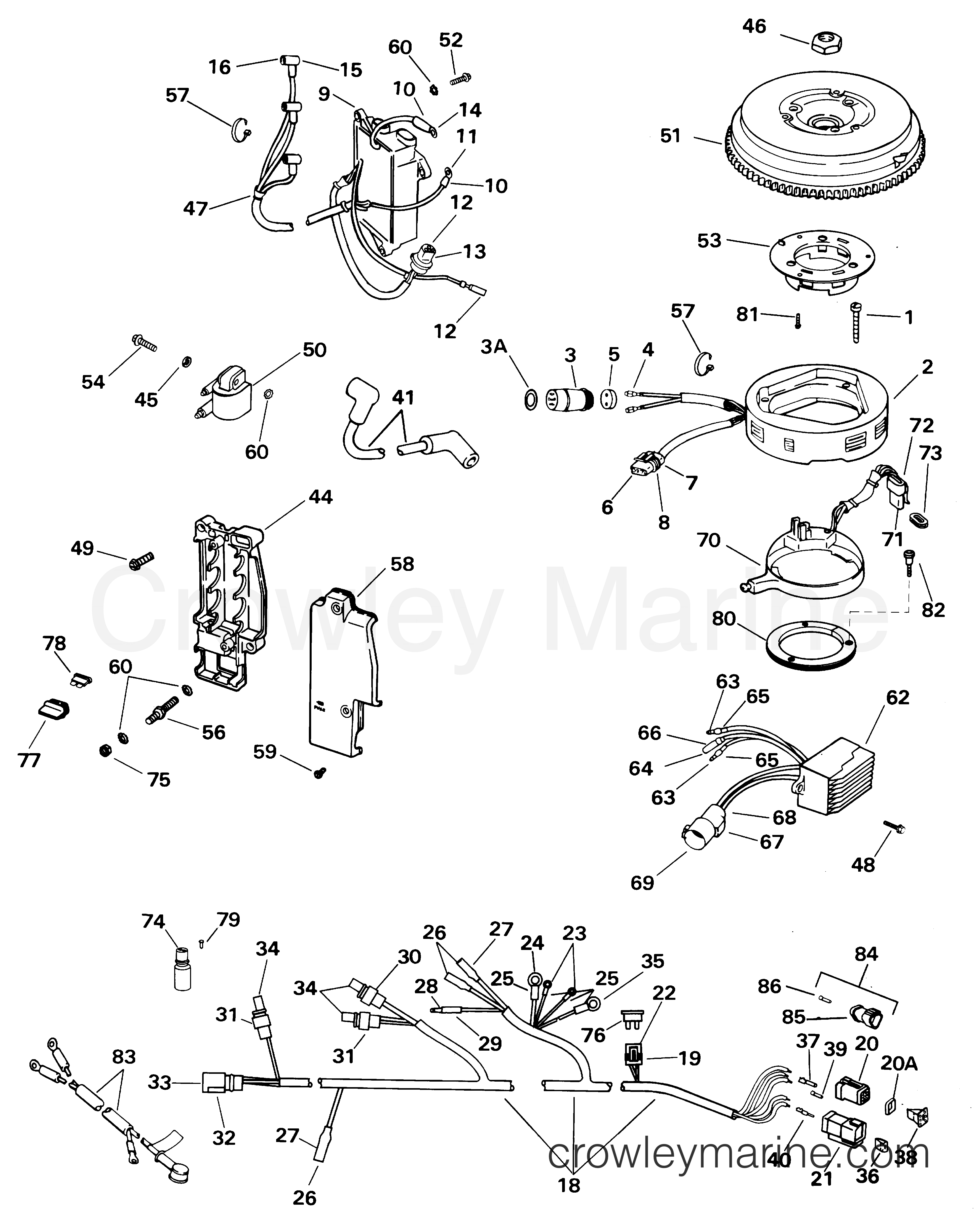 2001 Outboard 35 - BJ35PL3SIE - IGNITION SYSTEM - K - E - EL - EV - EVL