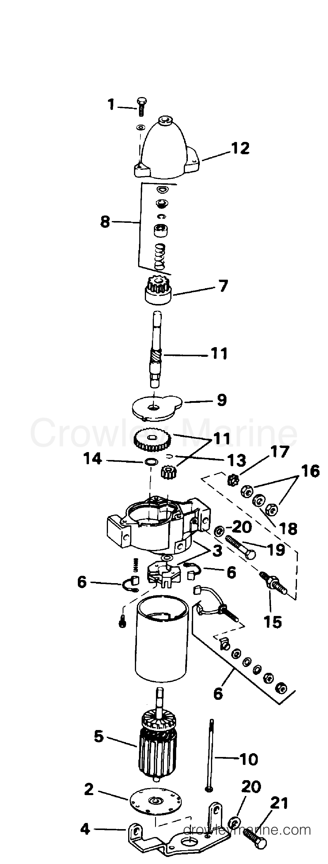 1996 Outboard 200 - SJ200WTPLA - STARTER MOTOR