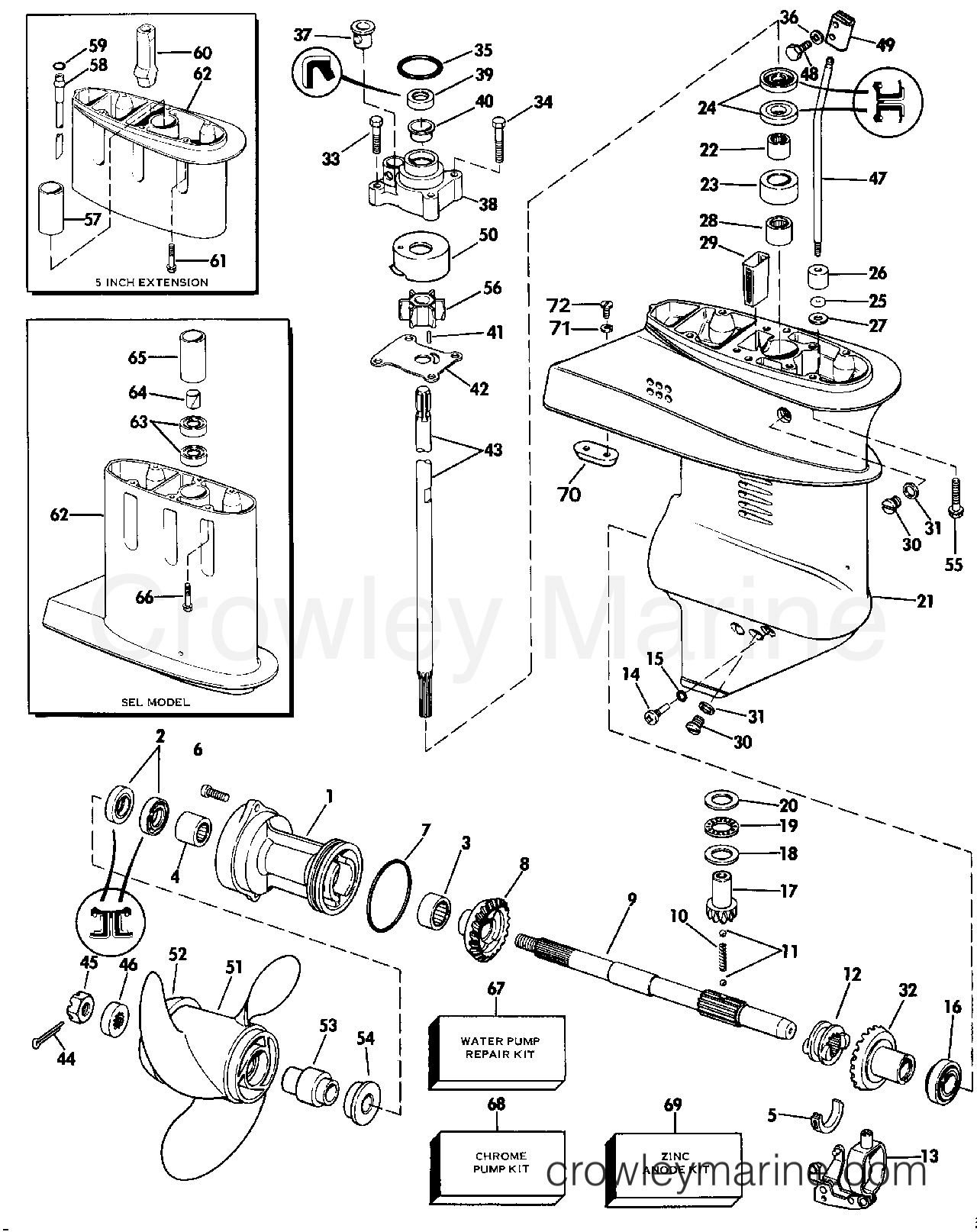 1984 Outboard 15 - E15ECRM - GEARCASE