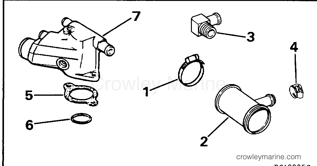 1995 Rigging OMC Stern Drive - All Models - HEATER KIT - V6 & V8 MODELS